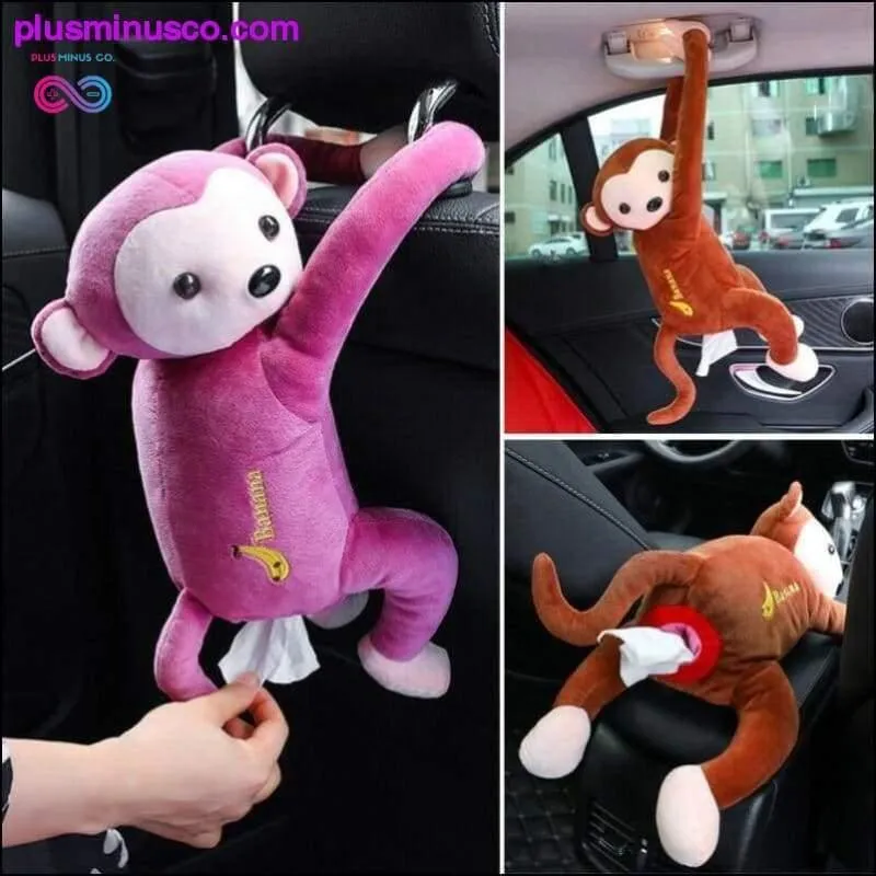 Creative Cartoon Monkey Home Office Car Hanging Paper Napkin