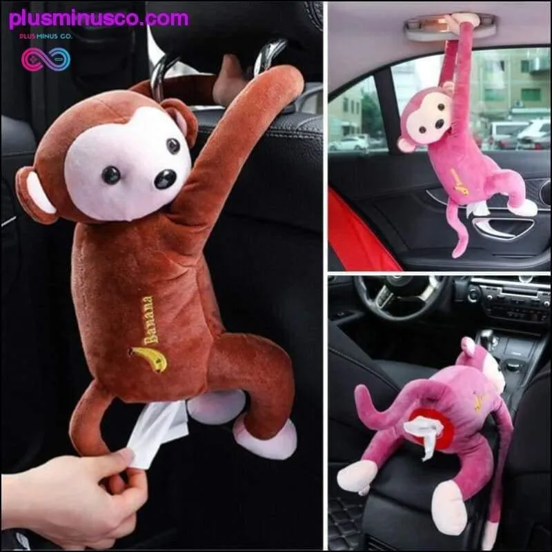Creative Cartoon Monkey Home Office Car Hanging Paper Napkin