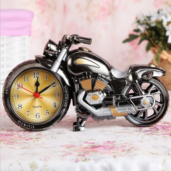 Creative Retro Motorcycle Alarm Clock Children's Personality Model Alarm Clock Student Antair Nightstand Home Gift Little Alarm Clock