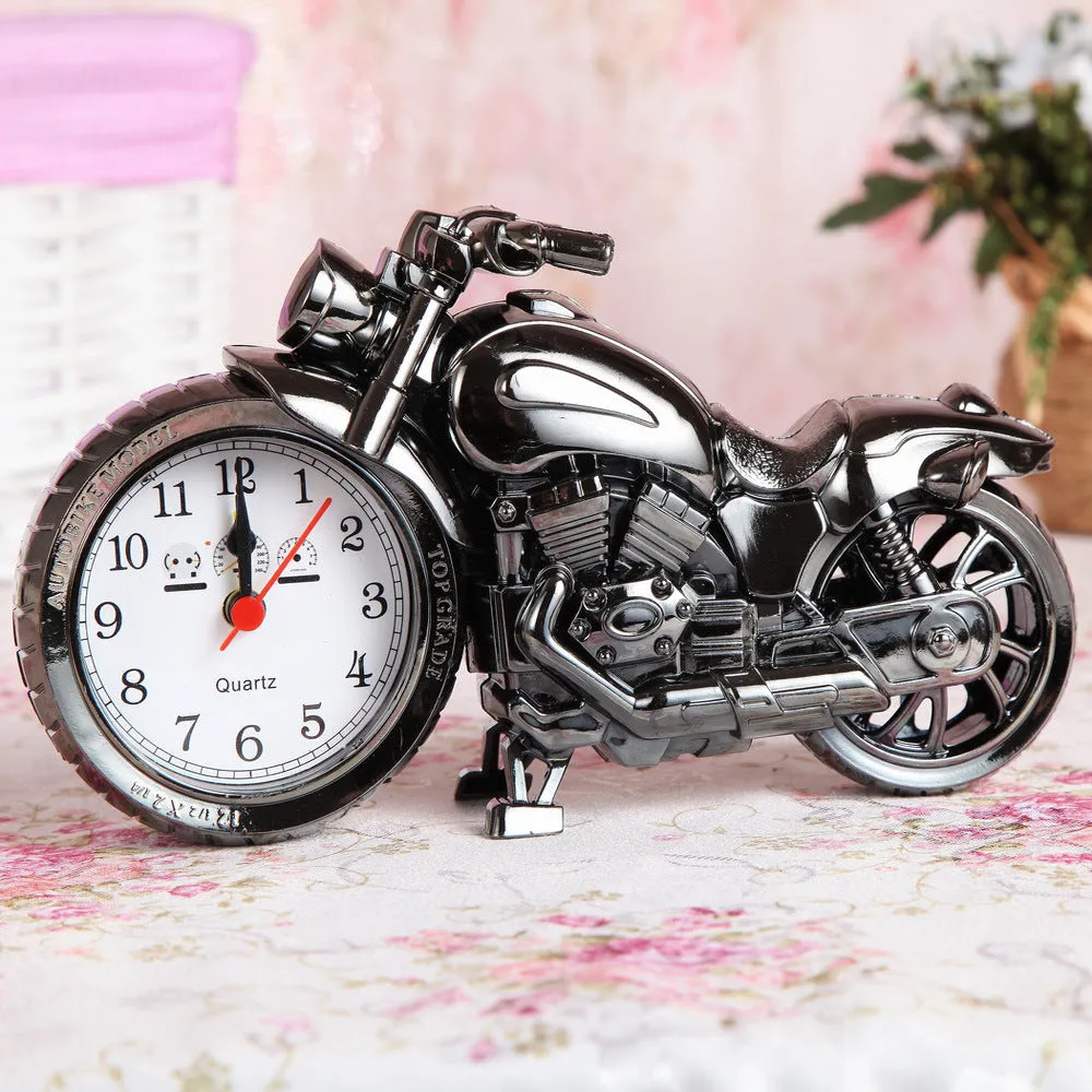 Creative Retro Motorcycle Alarm Clock Children's Personality Model Alarm Clock Student Antair Nightstand Home Gift Little Alarm Clock
