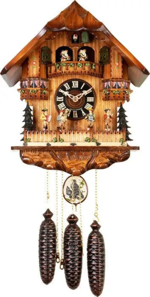 Eight Day Dancing Oompha Band Musical German Cuckoo Clock