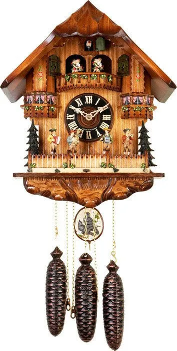Eight Day Dancing Oompha Band Musical German Cuckoo Clock