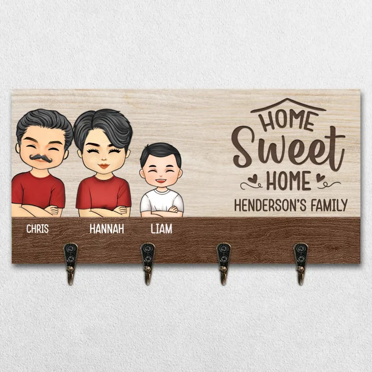 Family - Our Life Our Sweet Home- Personalized Key Holder