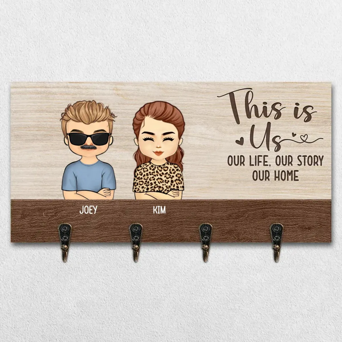 Family - Our Life Our Sweet Home- Personalized Key Holder