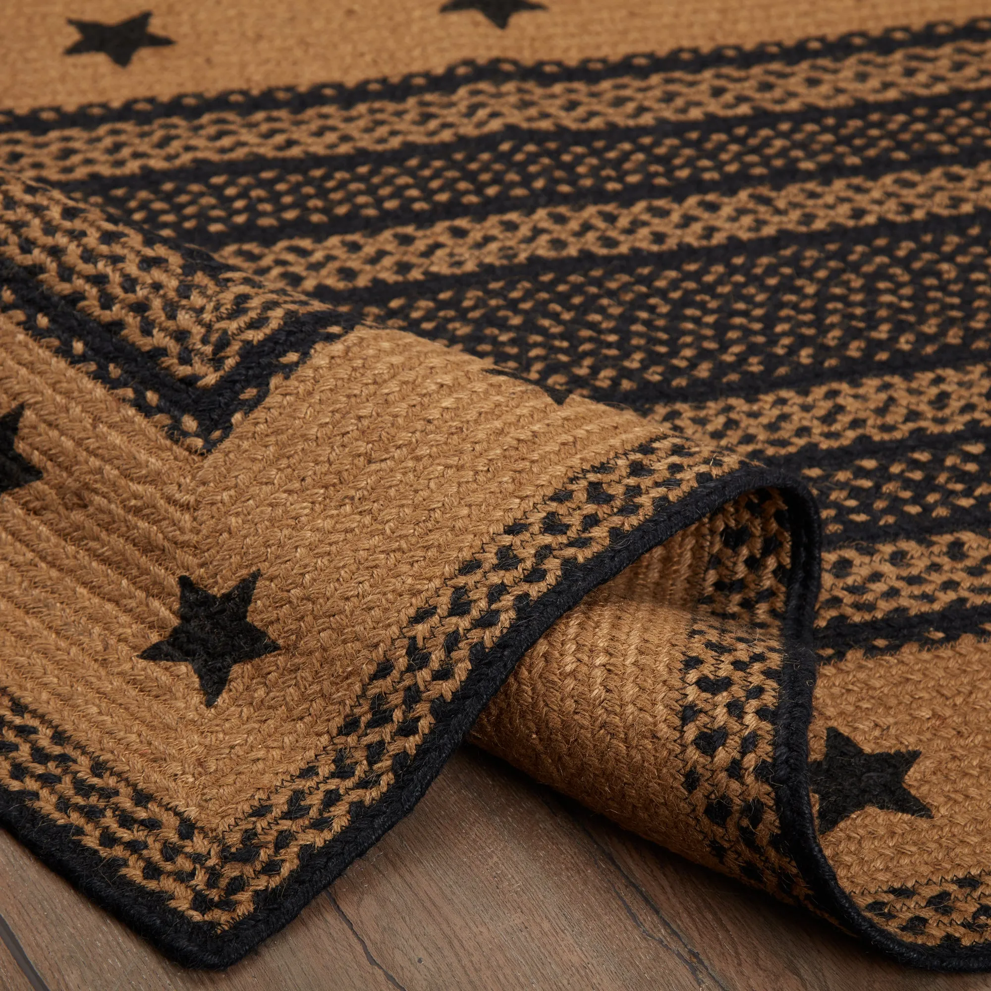 Farmhouse Jute Rug Stencil Stars