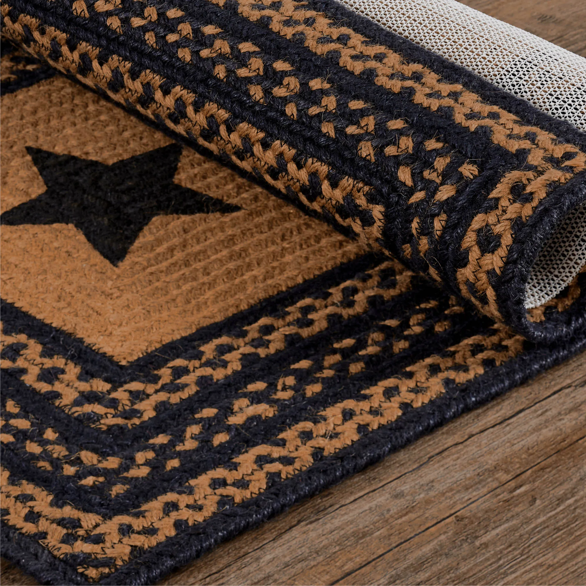 Farmhouse Jute Rug Stencil Stars