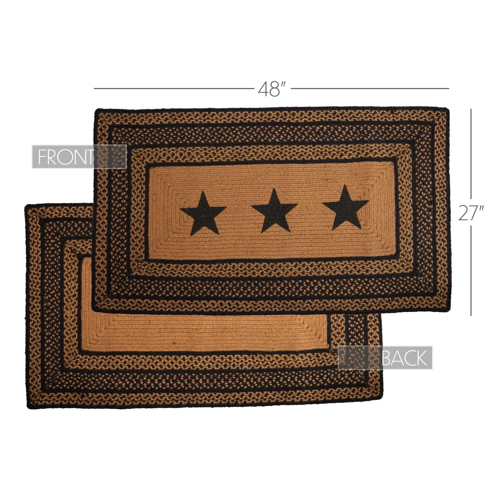 Farmhouse Jute Rug Stencil Stars