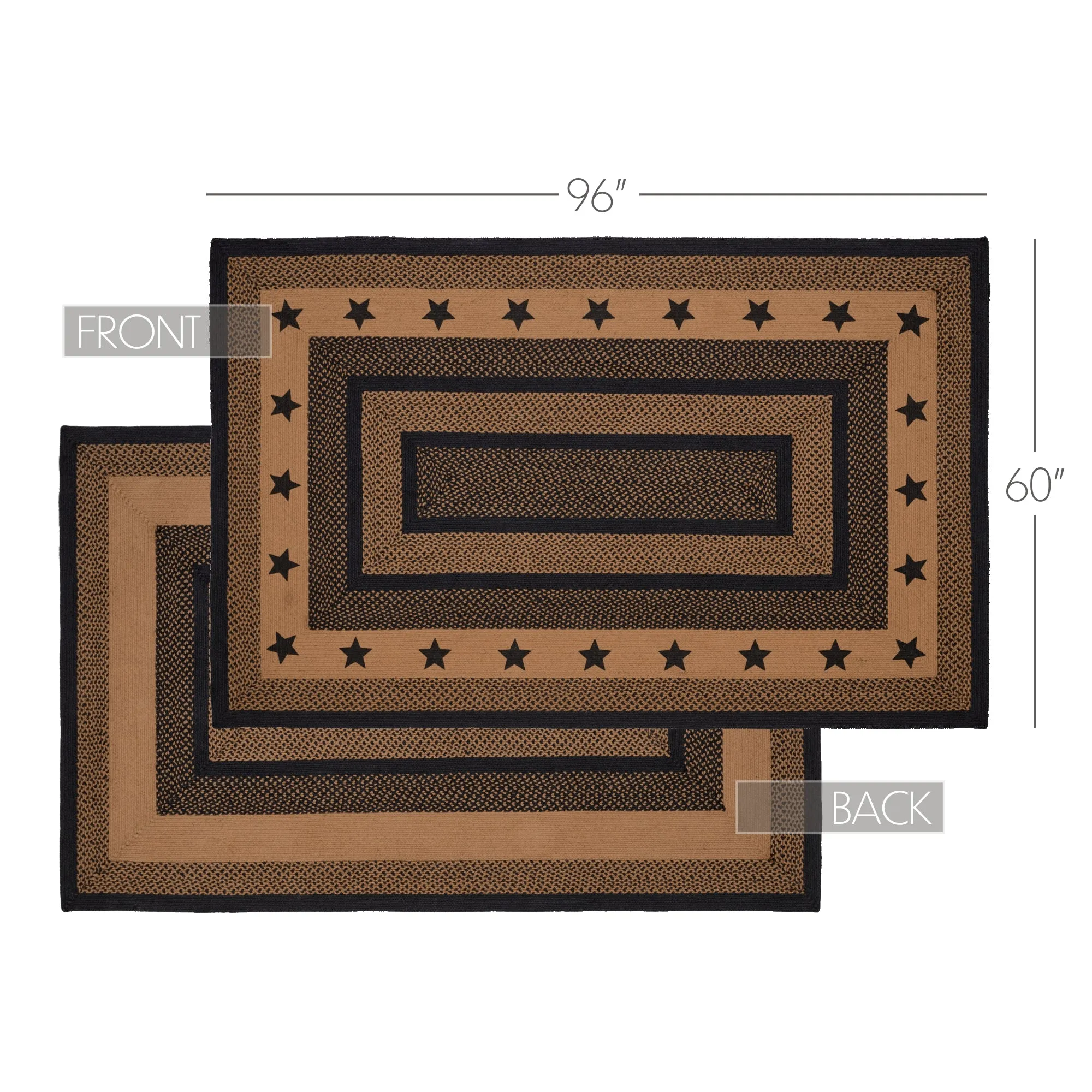 Farmhouse Jute Rug Stencil Stars