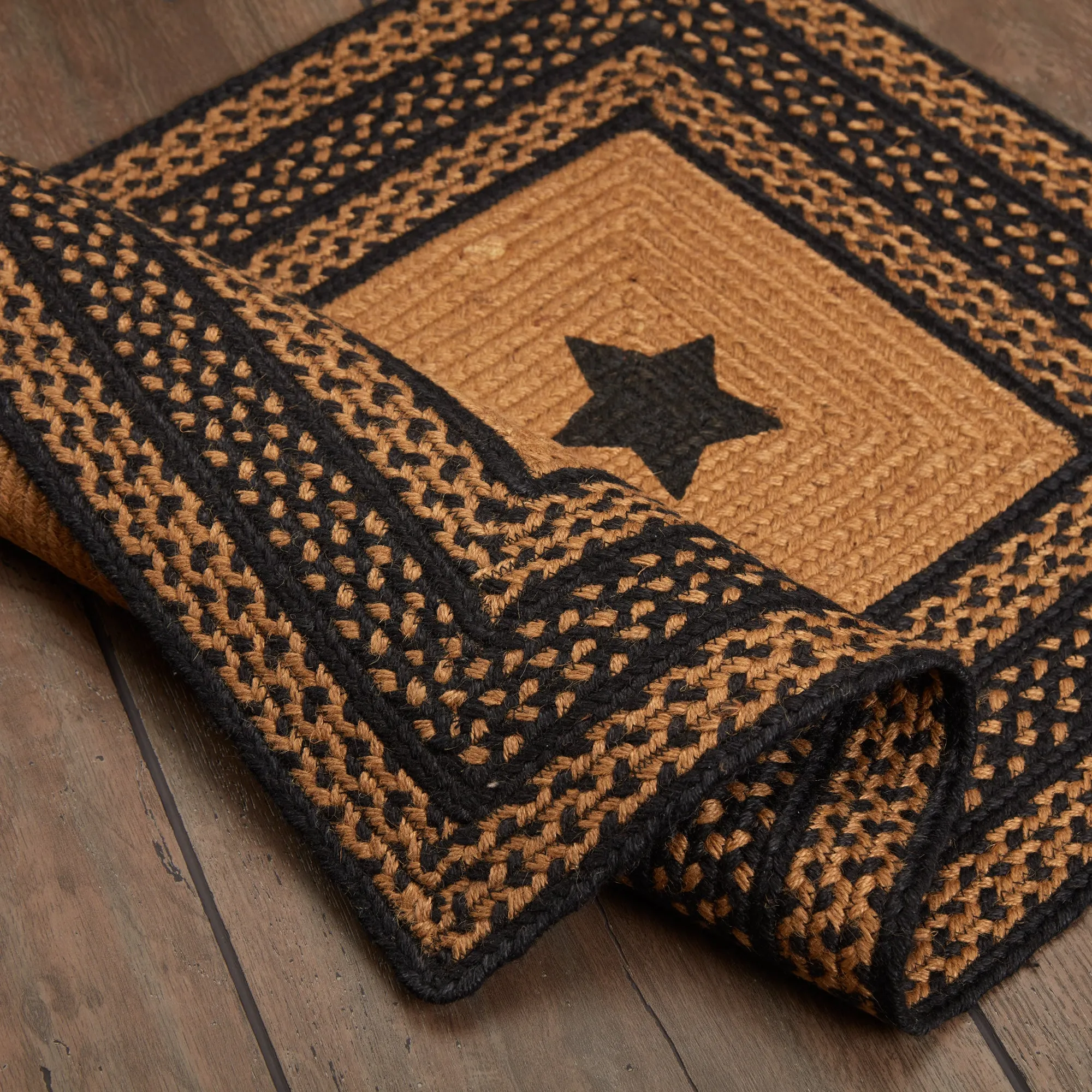 Farmhouse Jute Rug Stencil Stars