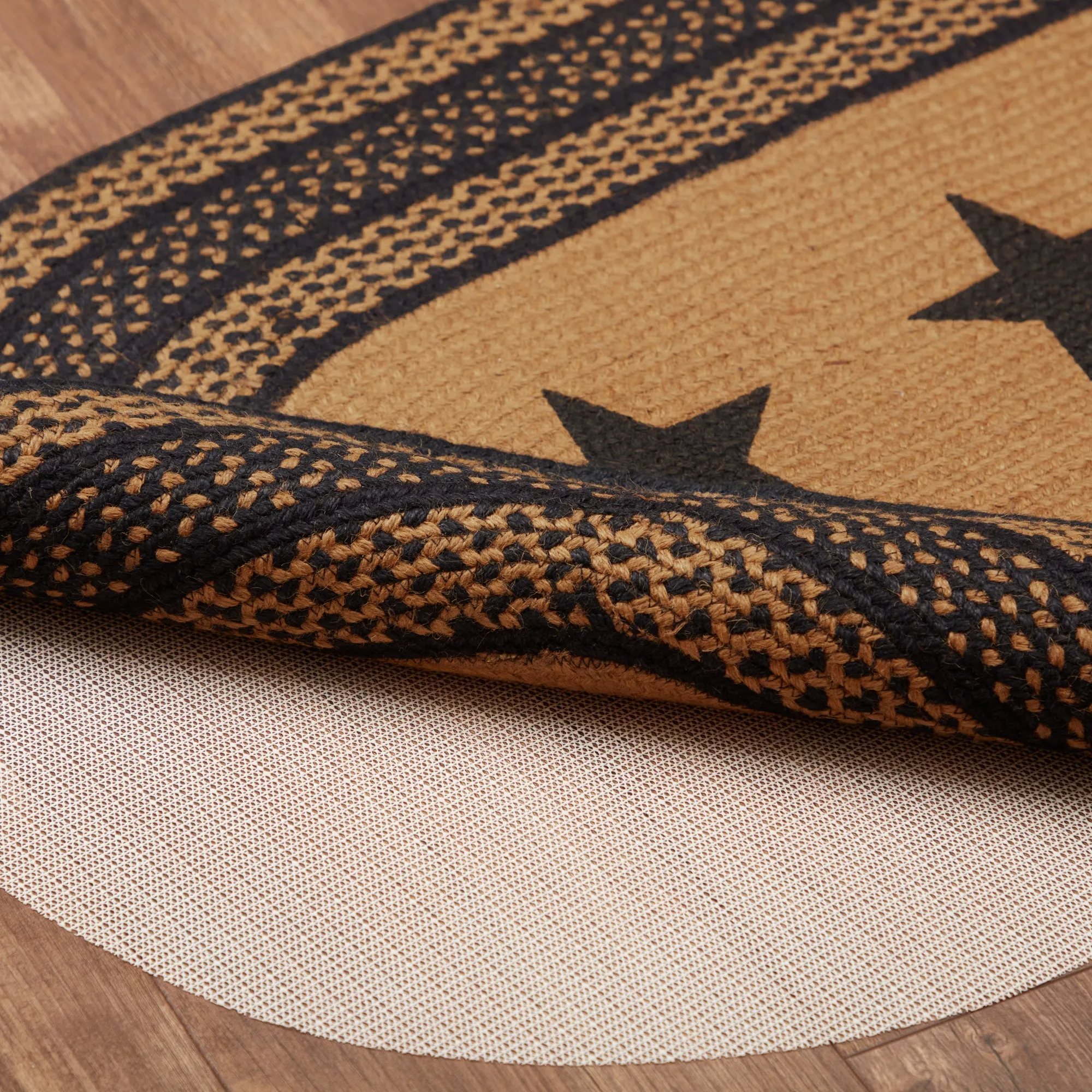 Farmhouse Jute Rug Stencil Stars