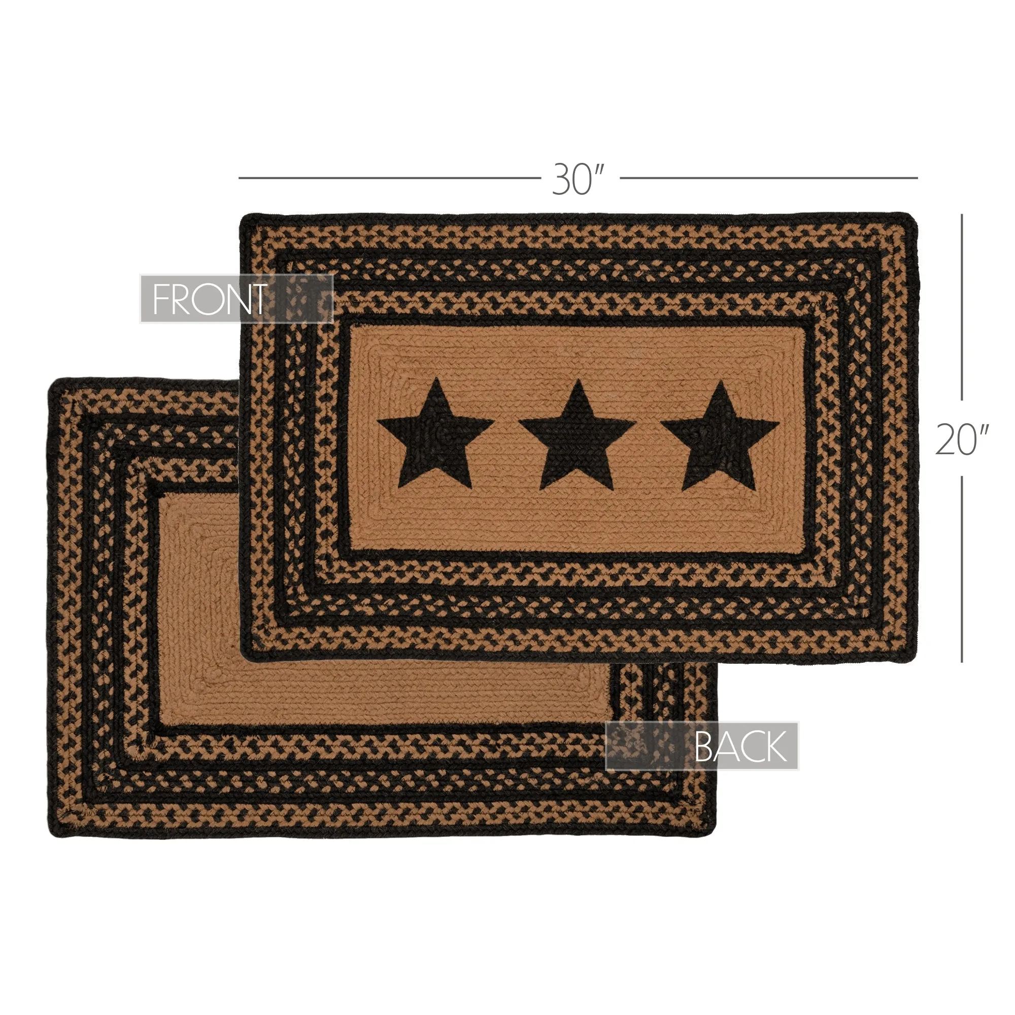 Farmhouse Jute Rug Stencil Stars