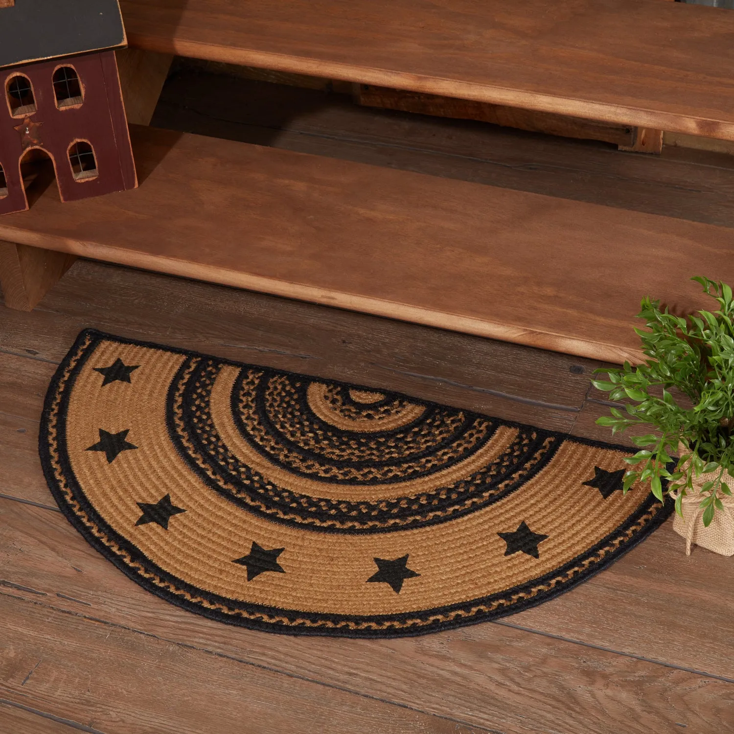 Farmhouse Jute Rug Stencil Stars