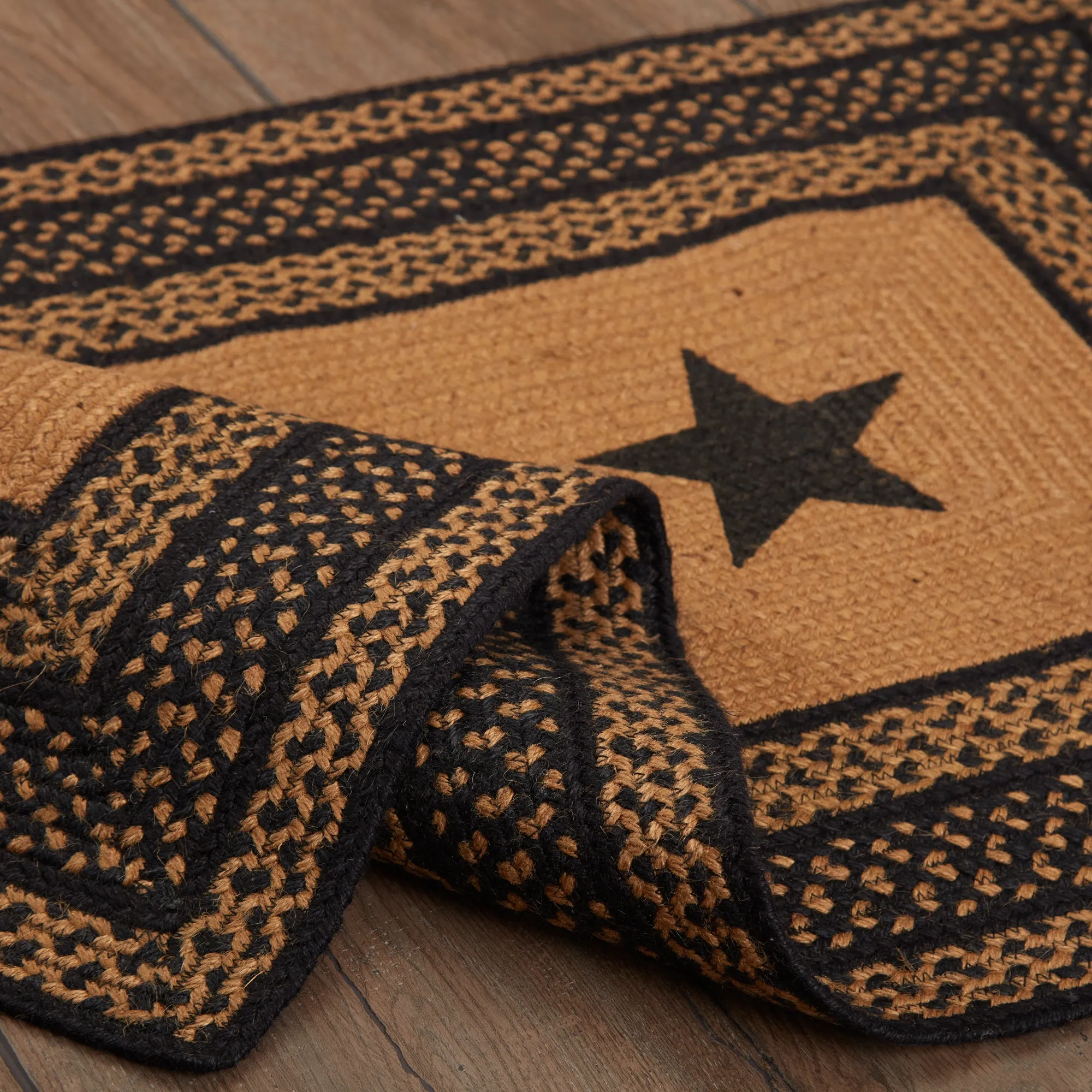 Farmhouse Jute Rug Stencil Stars