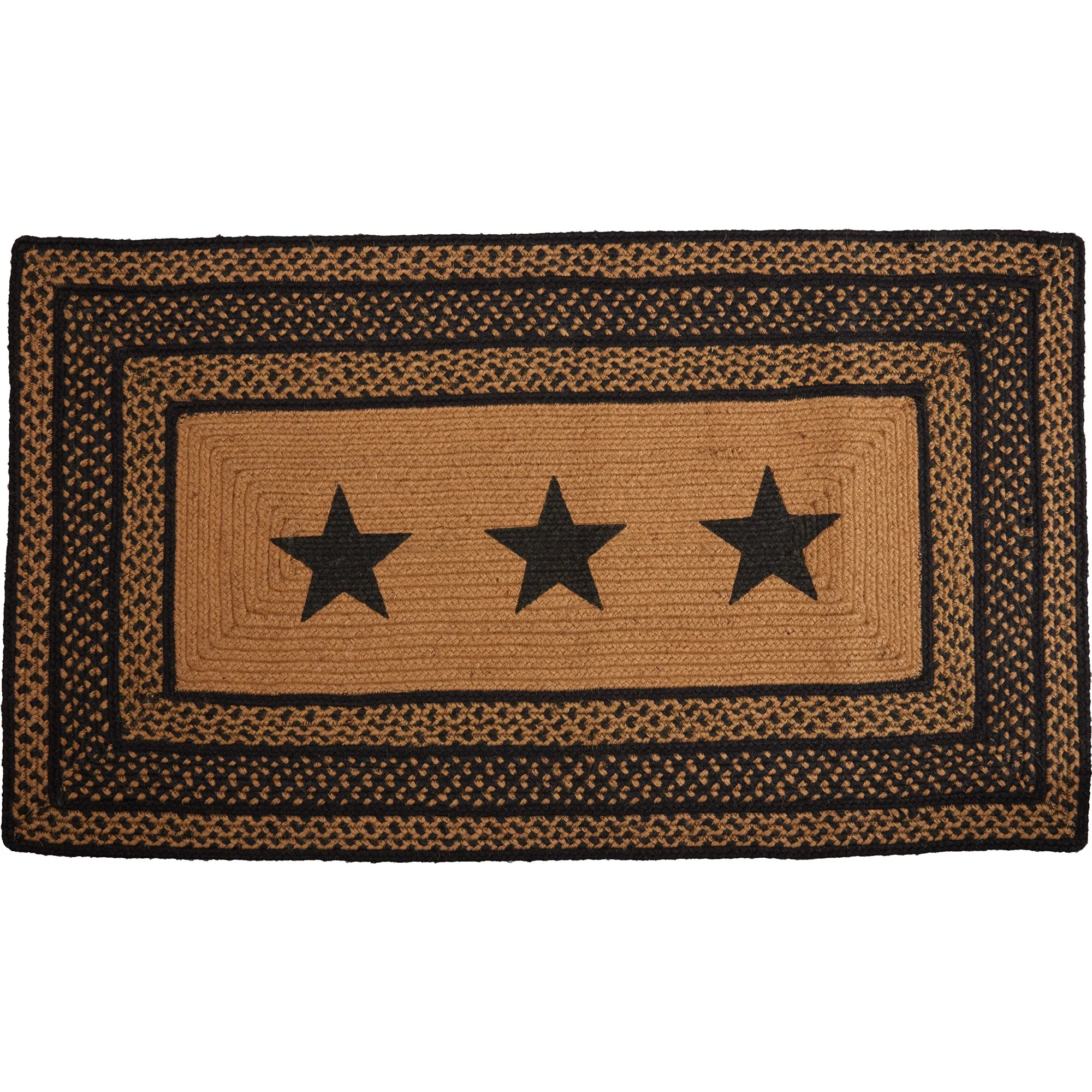 Farmhouse Jute Rug Stencil Stars