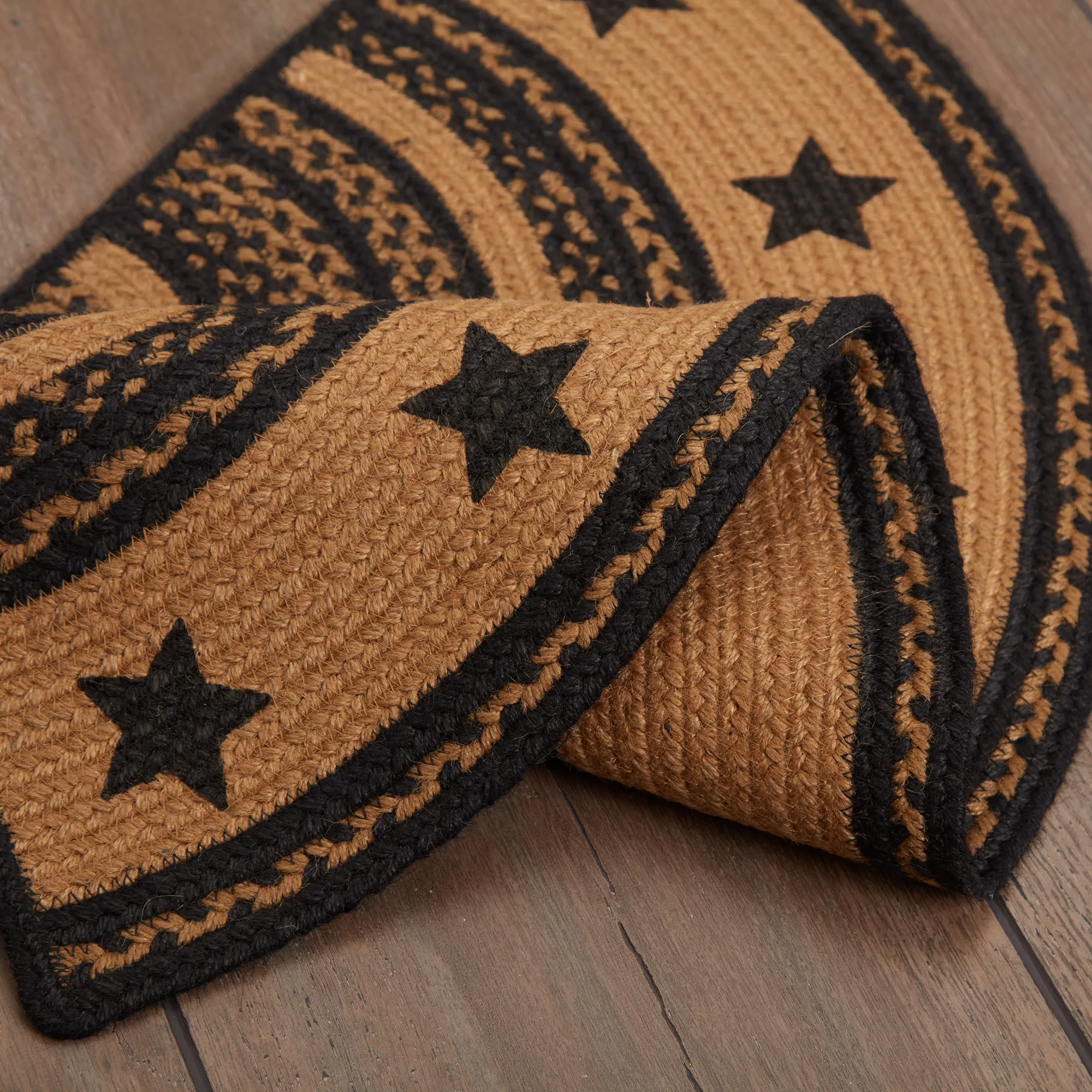 Farmhouse Jute Rug Stencil Stars
