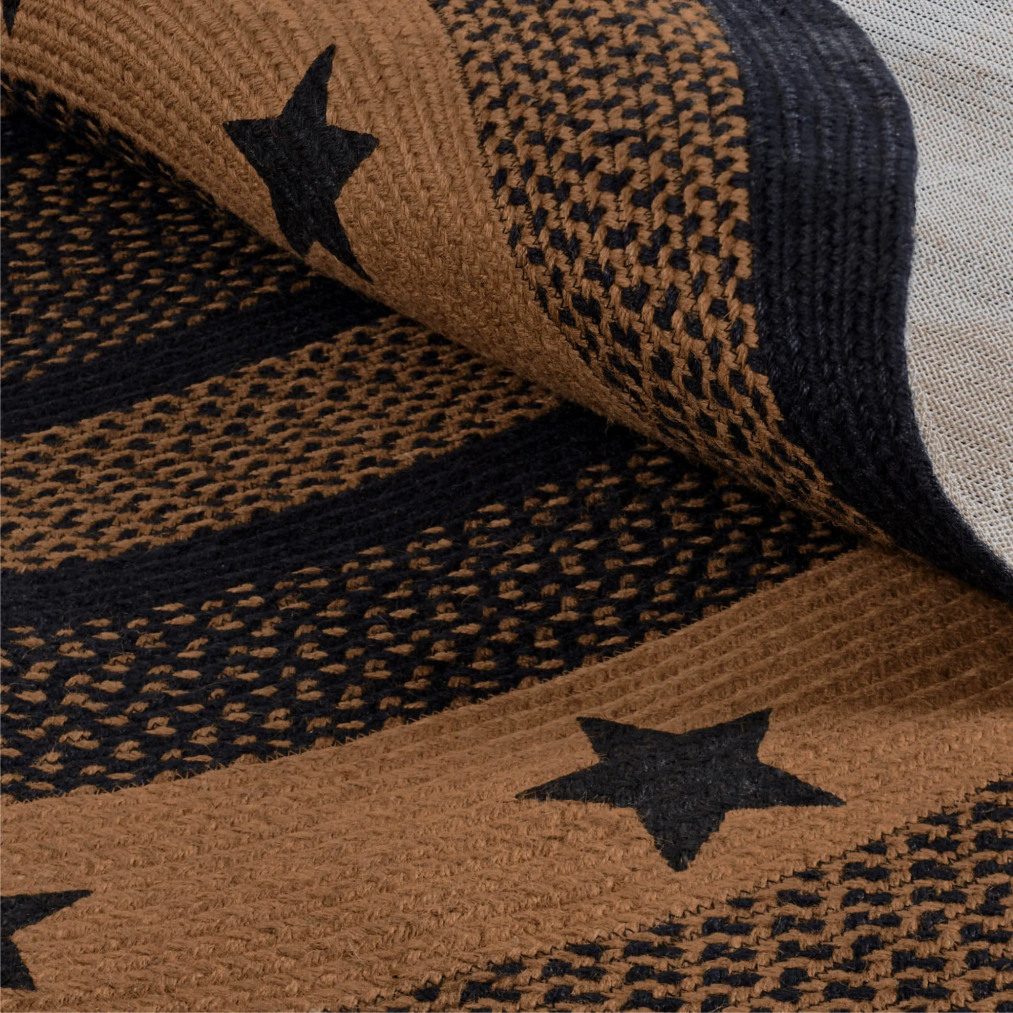 Farmhouse Jute Rug Stencil Stars