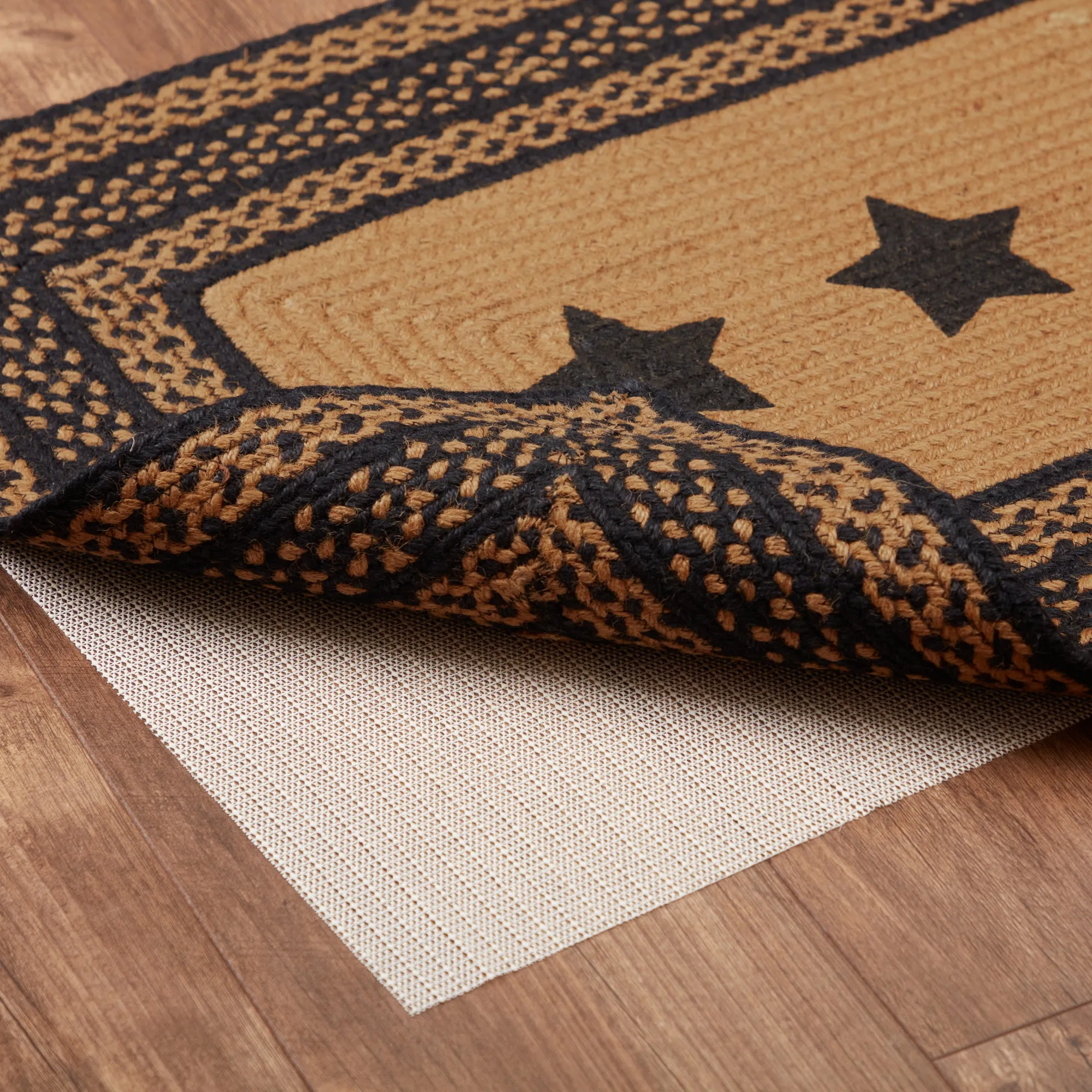 Farmhouse Jute Rug Stencil Stars