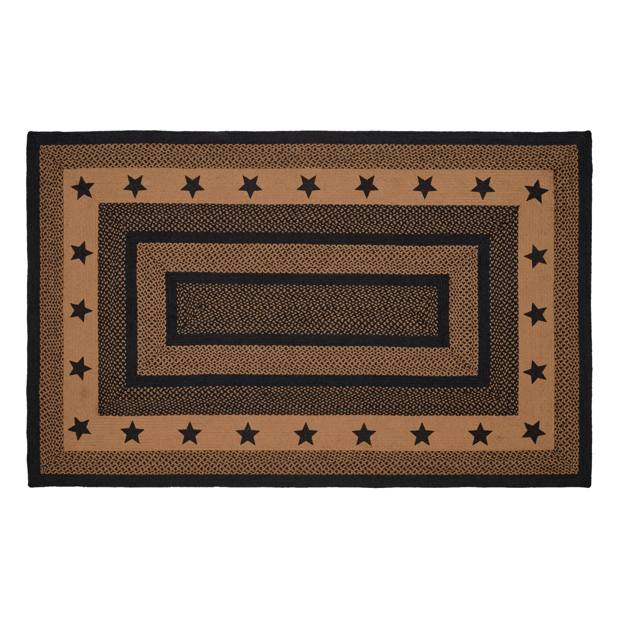 Farmhouse Jute Rug Stencil Stars