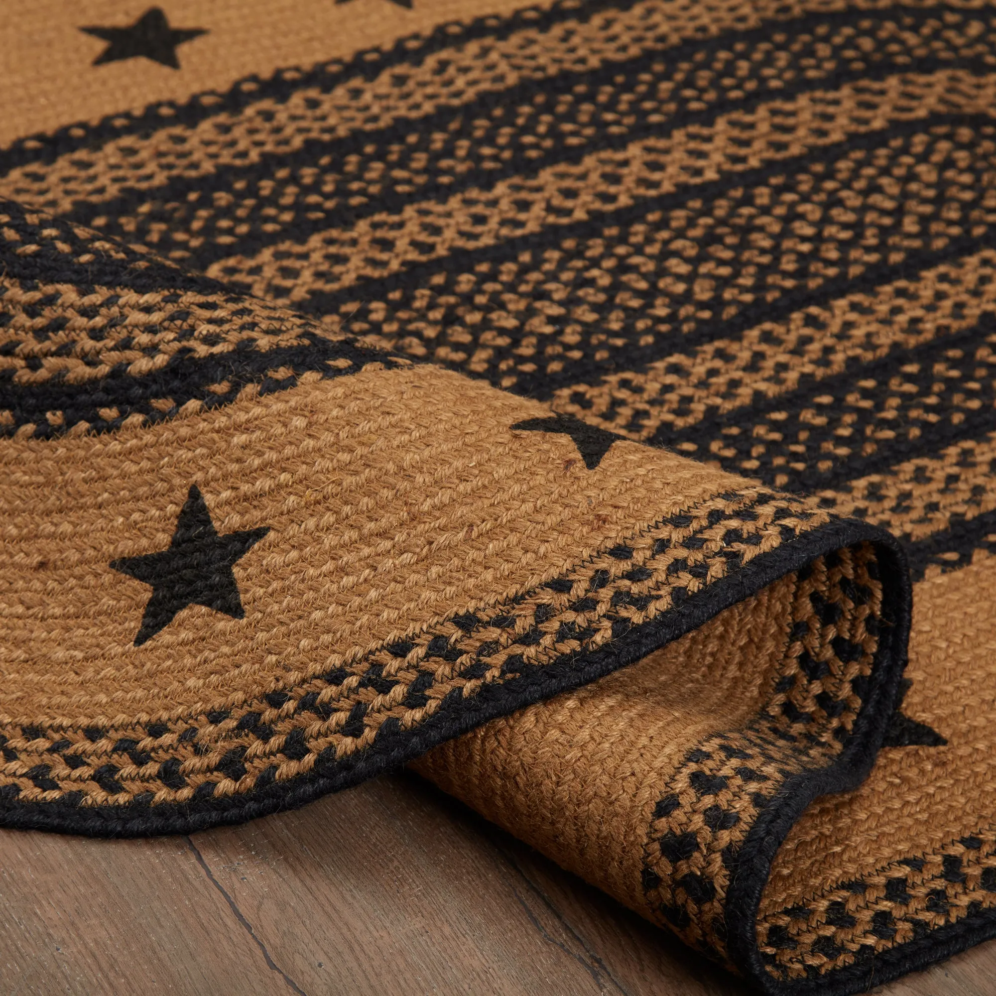 Farmhouse Jute Rug Stencil Stars