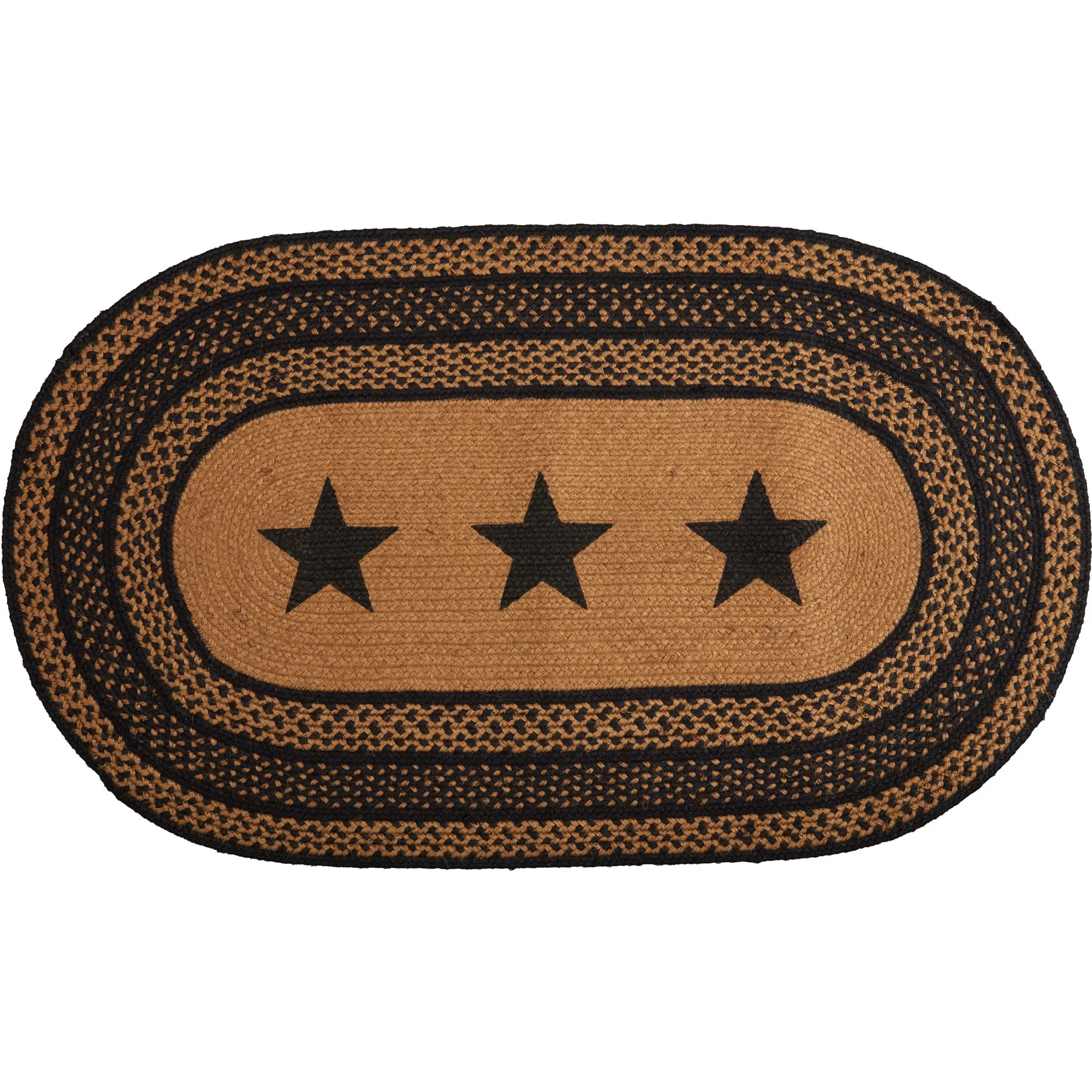 Farmhouse Jute Rug Stencil Stars