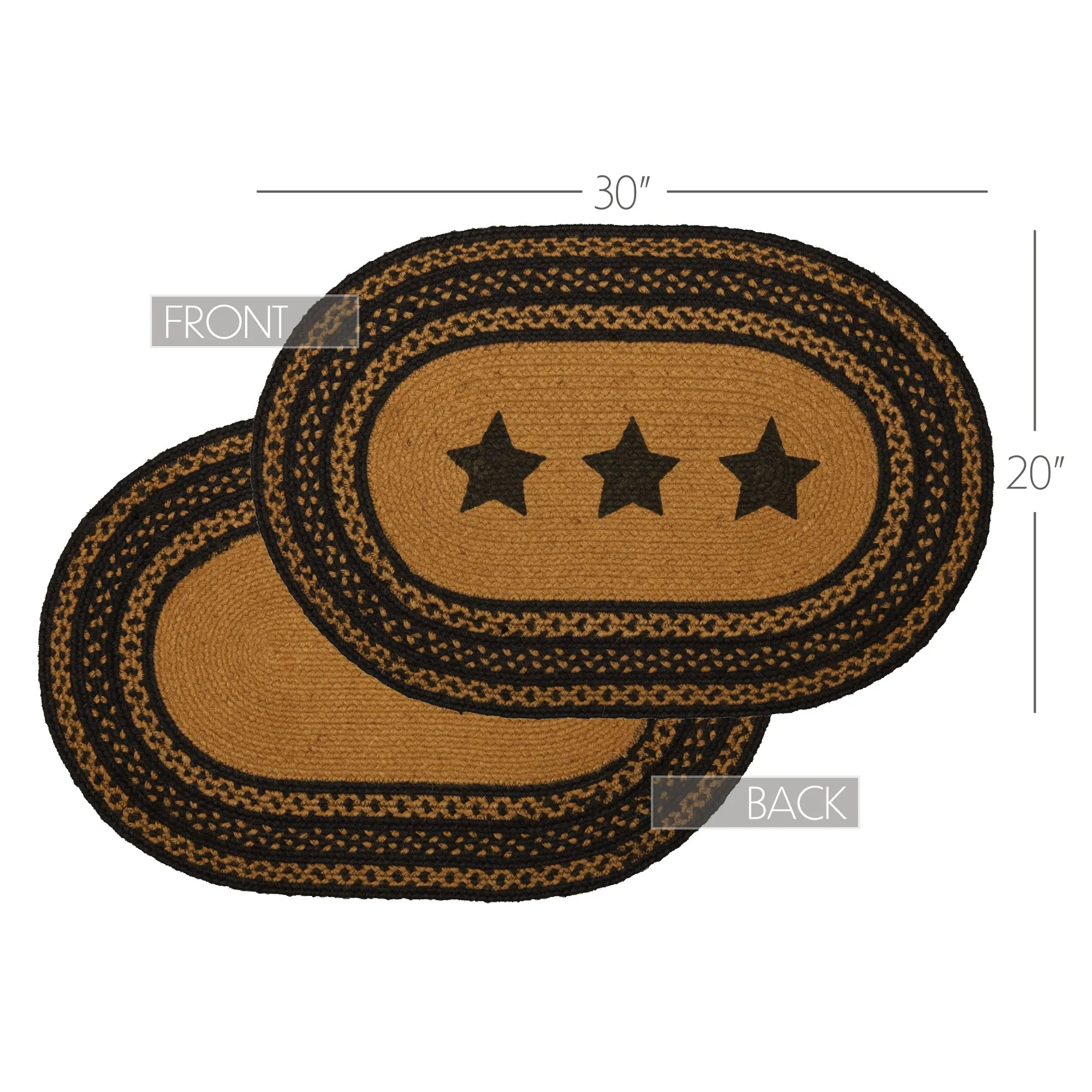 Farmhouse Jute Rug Stencil Stars
