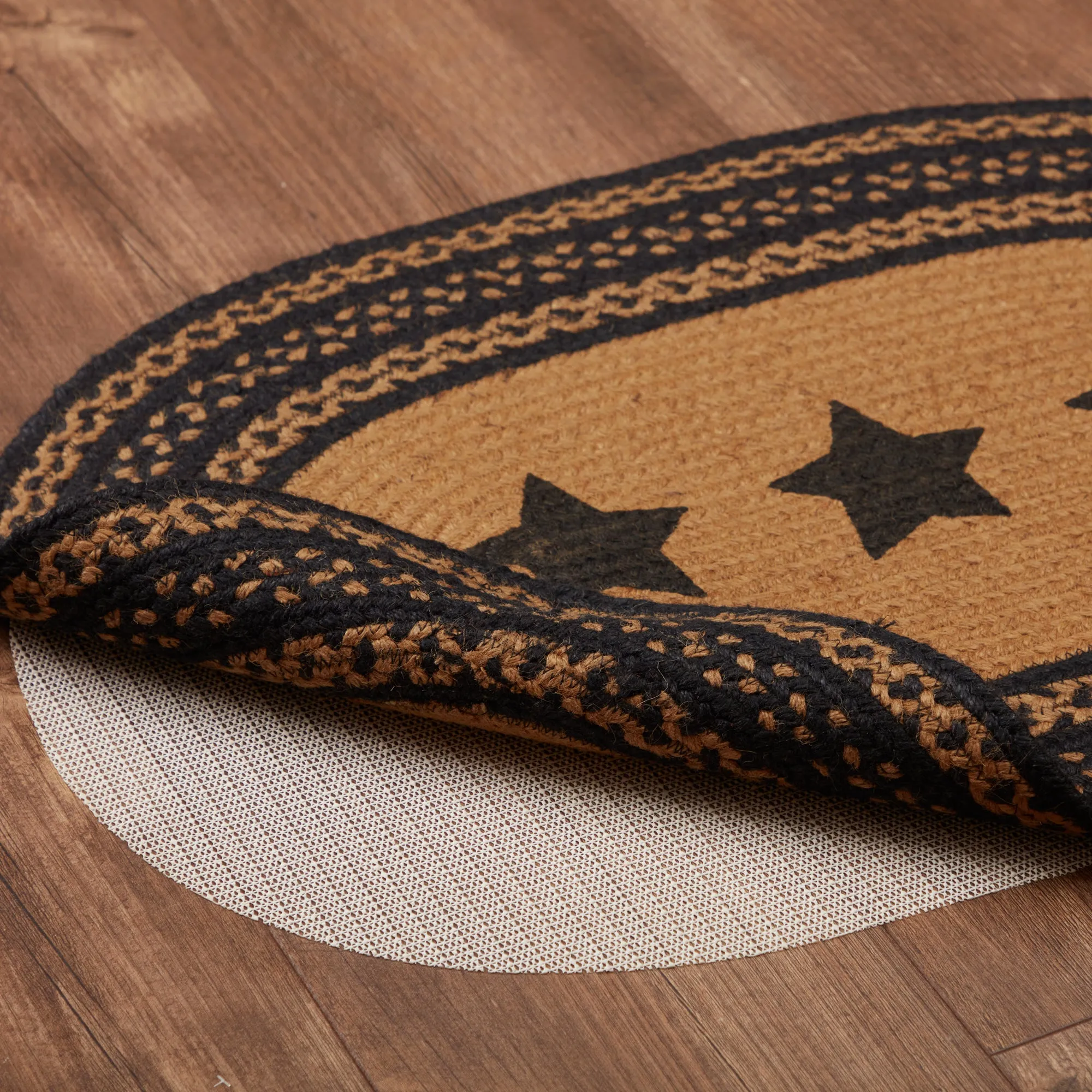 Farmhouse Jute Rug Stencil Stars