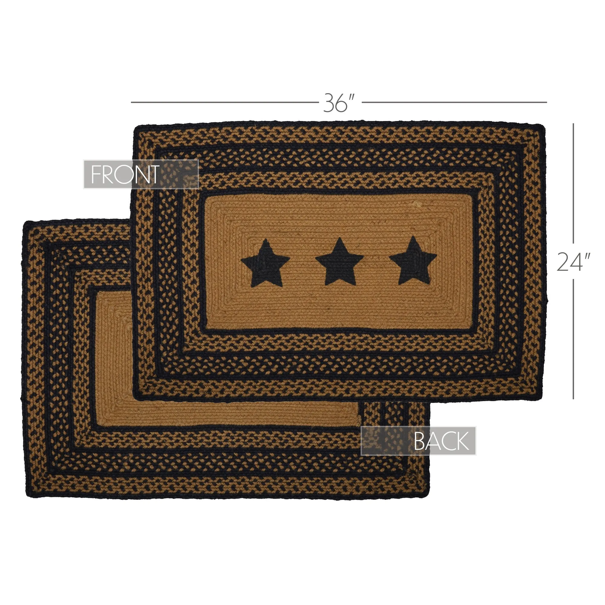 Farmhouse Jute Rug Stencil Stars