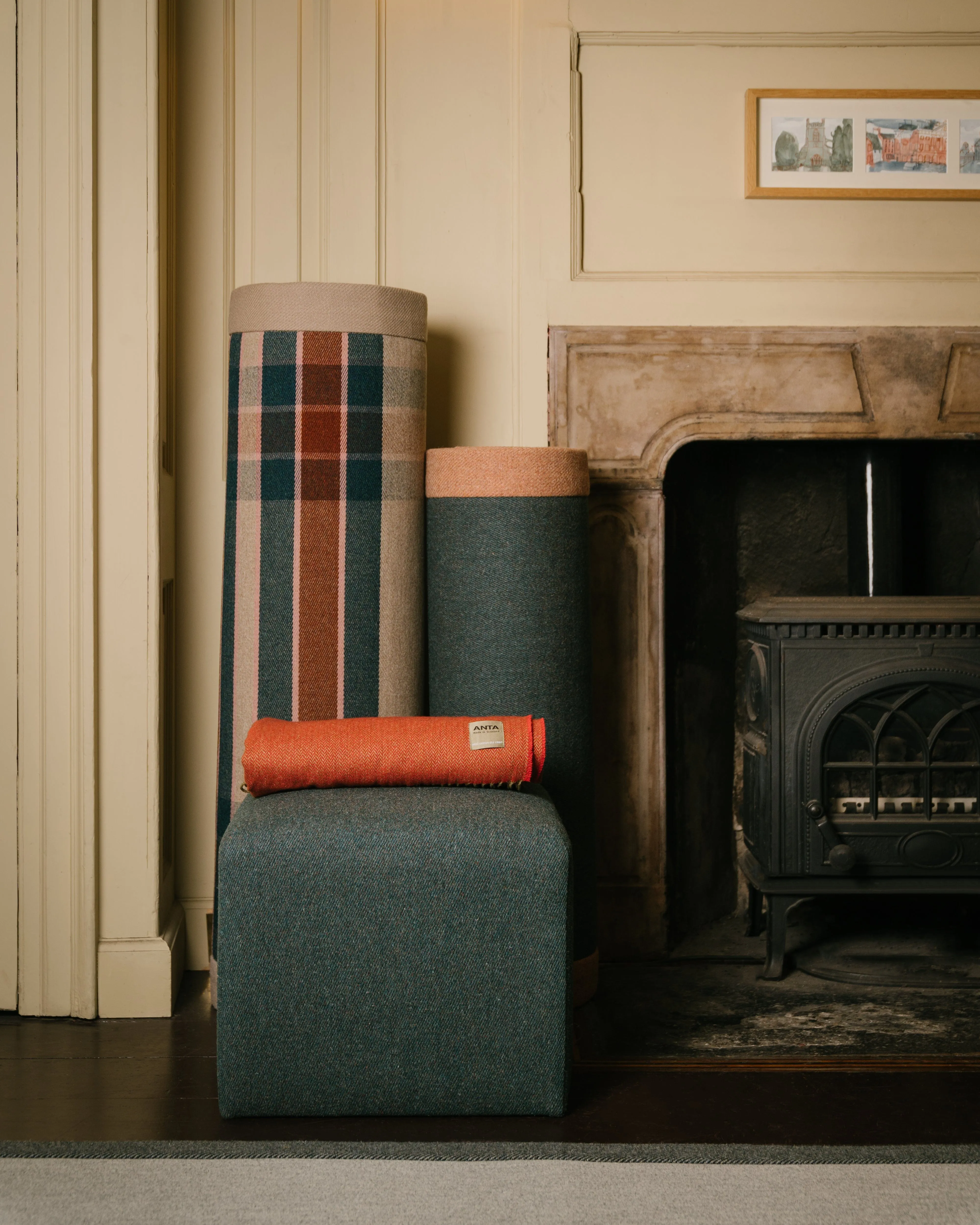 Flora Stewart Rug With Sandstone Binding