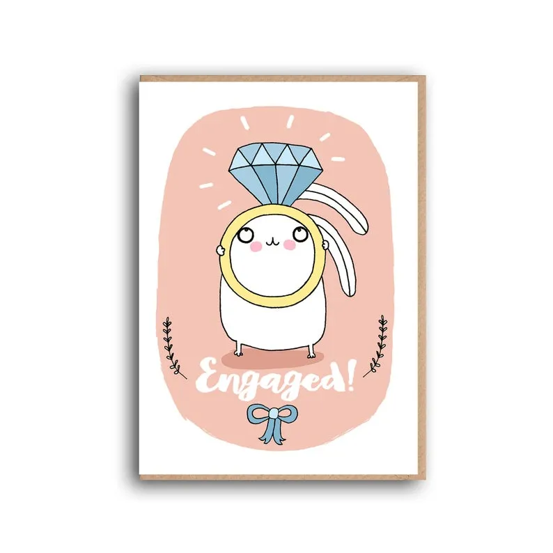 Forever Funny "Engaged!" Greetings card (Anastassia)