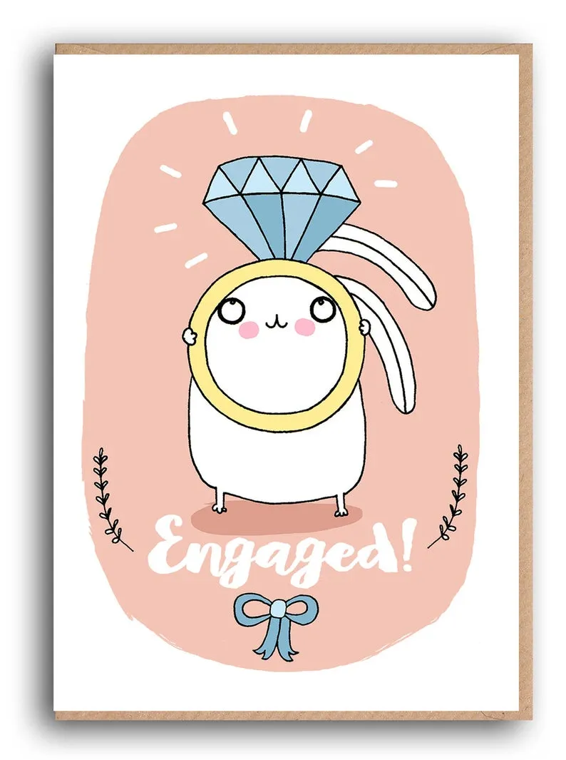 Forever Funny "Engaged!" Greetings card (Anastassia)