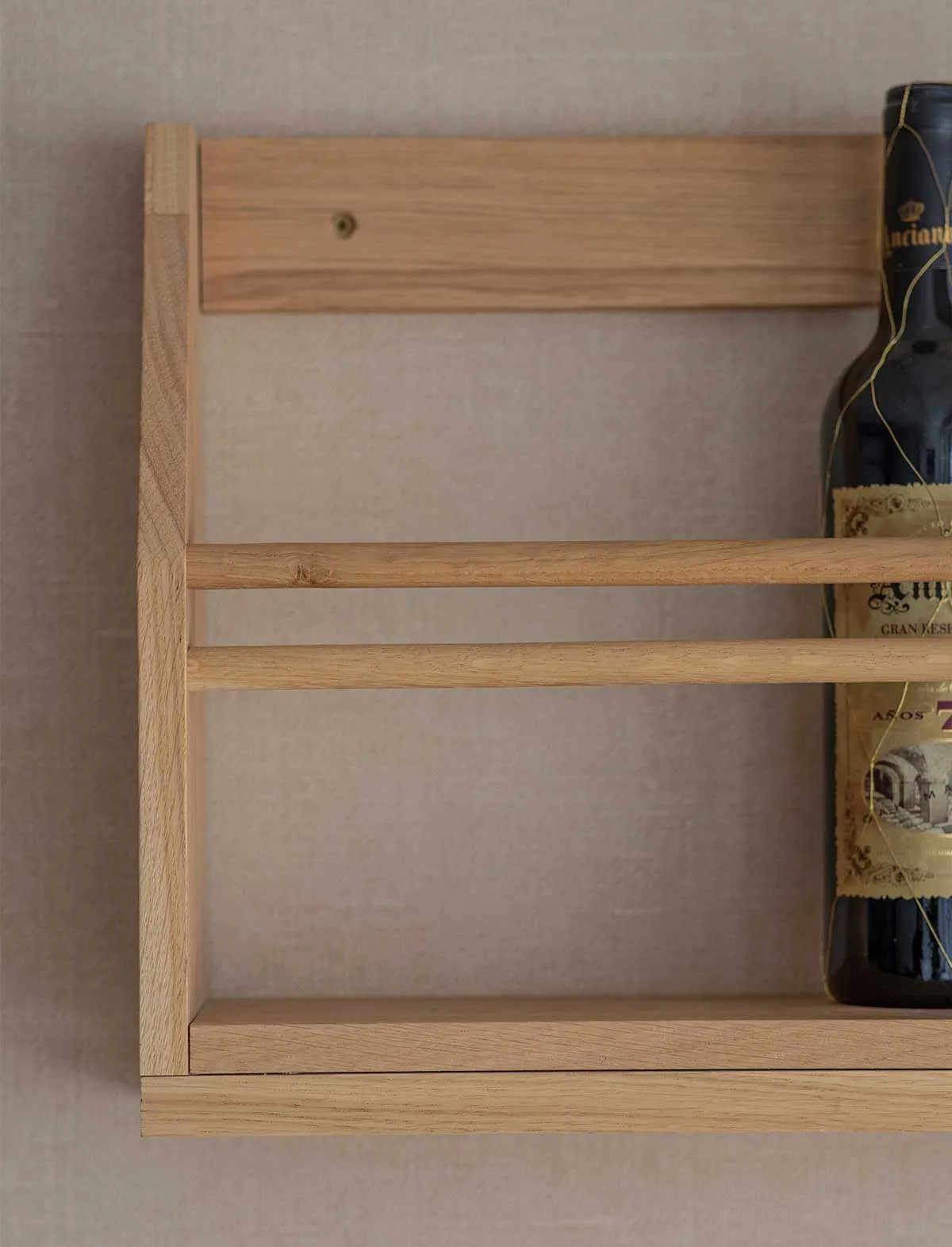 Garden Trading Hambledon Oak Wine Glass Shelf