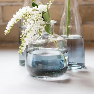 Glass Bottle with Ombre Smoke Decoration - Wide