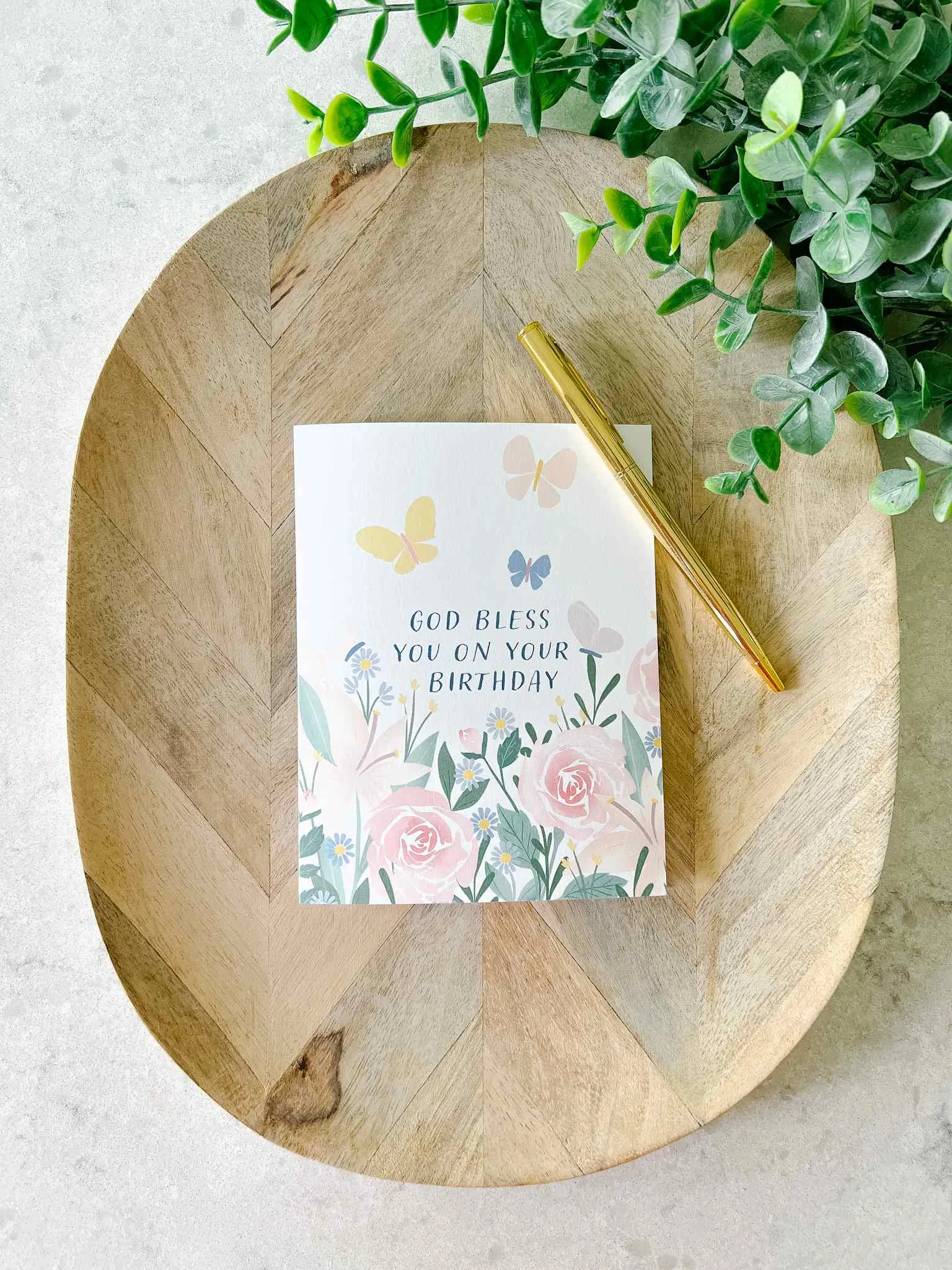 God Bless You on Your Birthday - Greeting Card