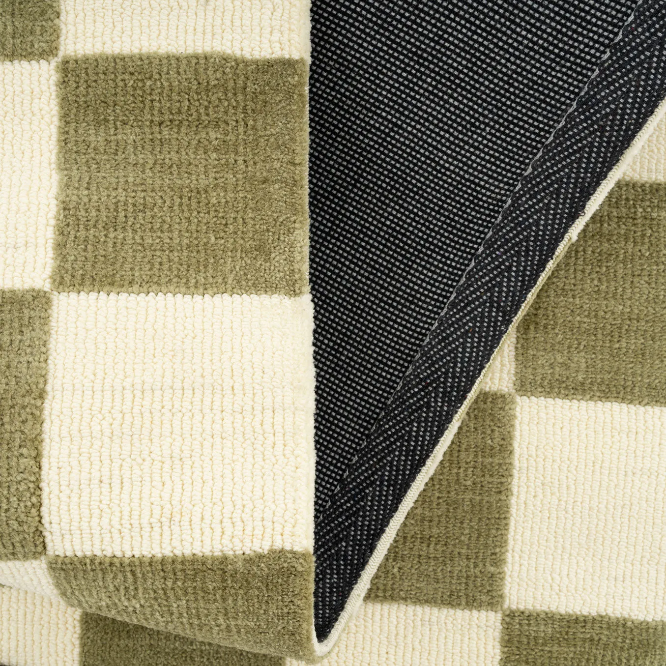 Green Retro Blocks Rug - Maze