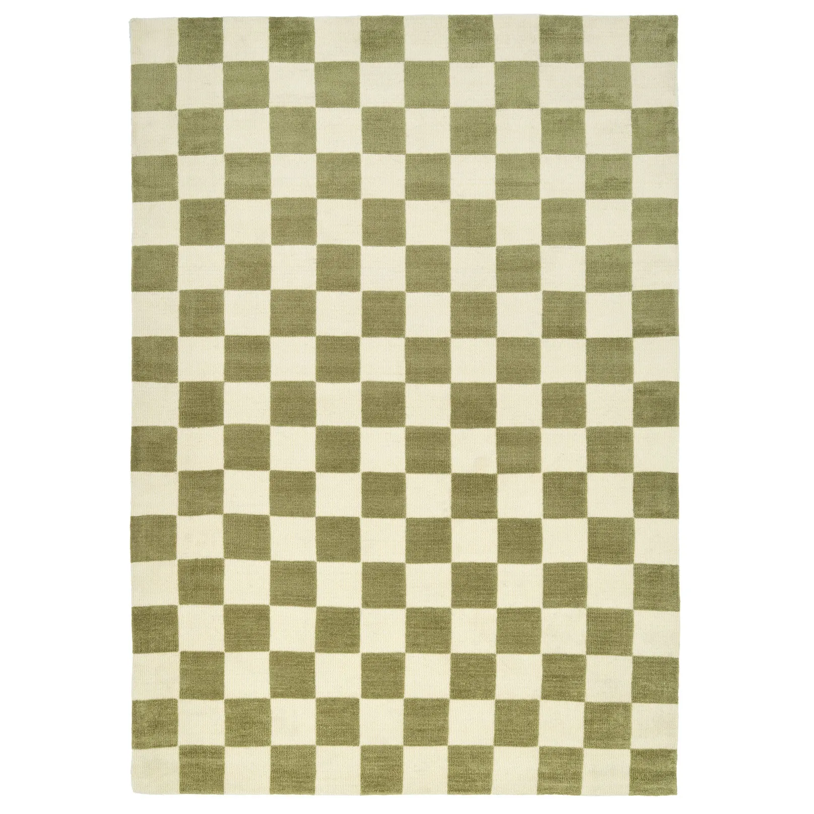 Green Retro Blocks Rug - Maze