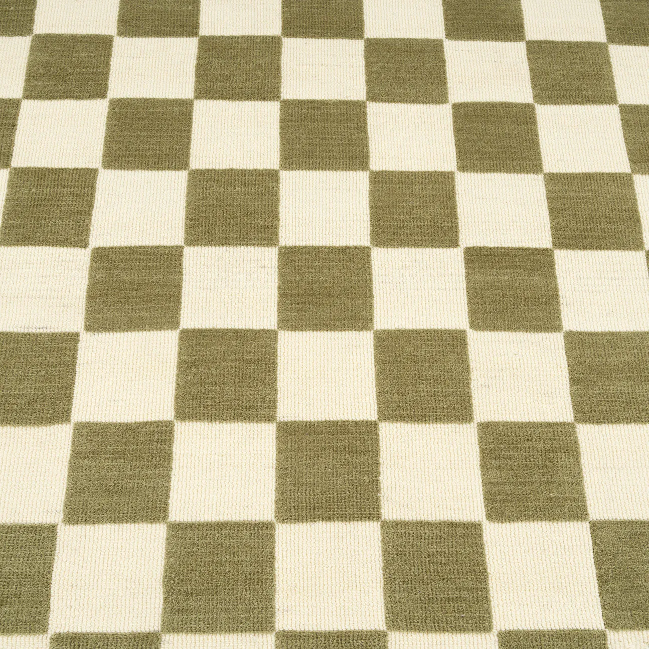 Green Retro Blocks Rug - Maze