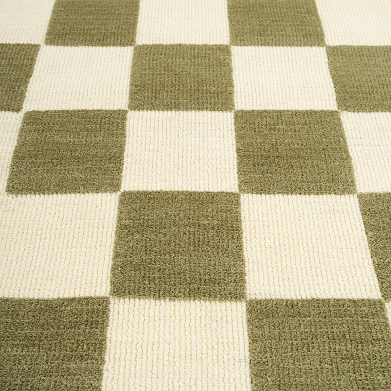 Green Retro Blocks Rug - Maze