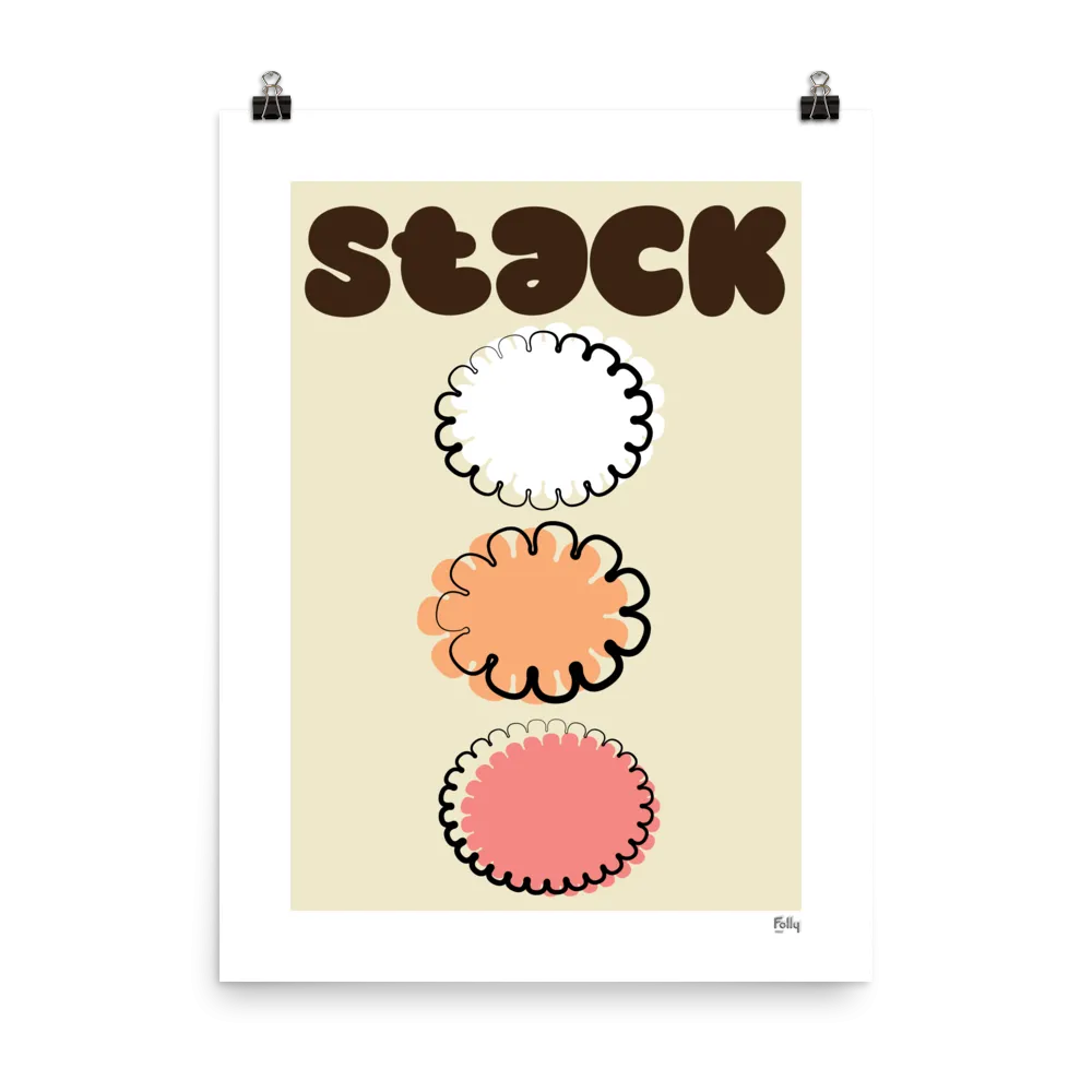 Hairball Stack 18x24 w/o Frame: Tan
