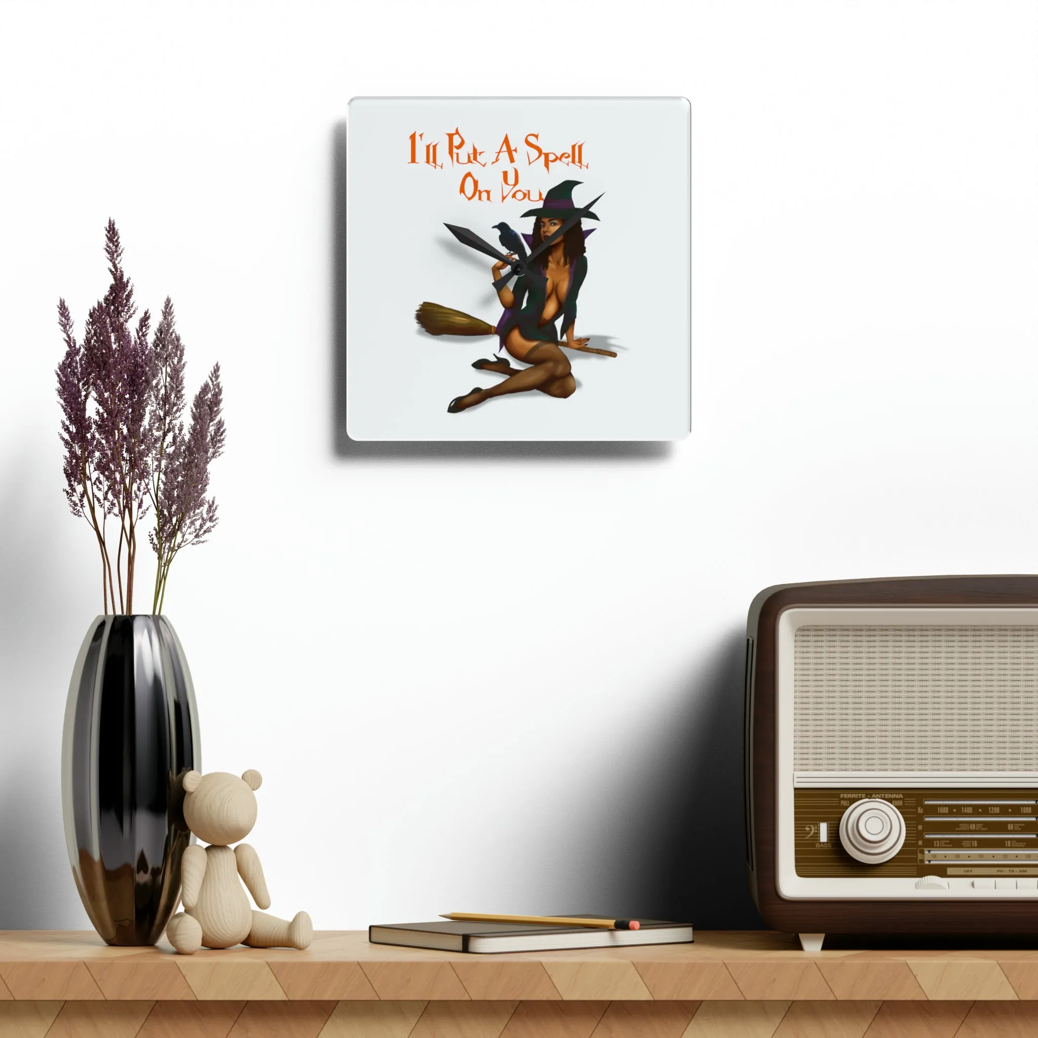 Halloween Acrylic Wall Clock - I'll Put A Spell On You