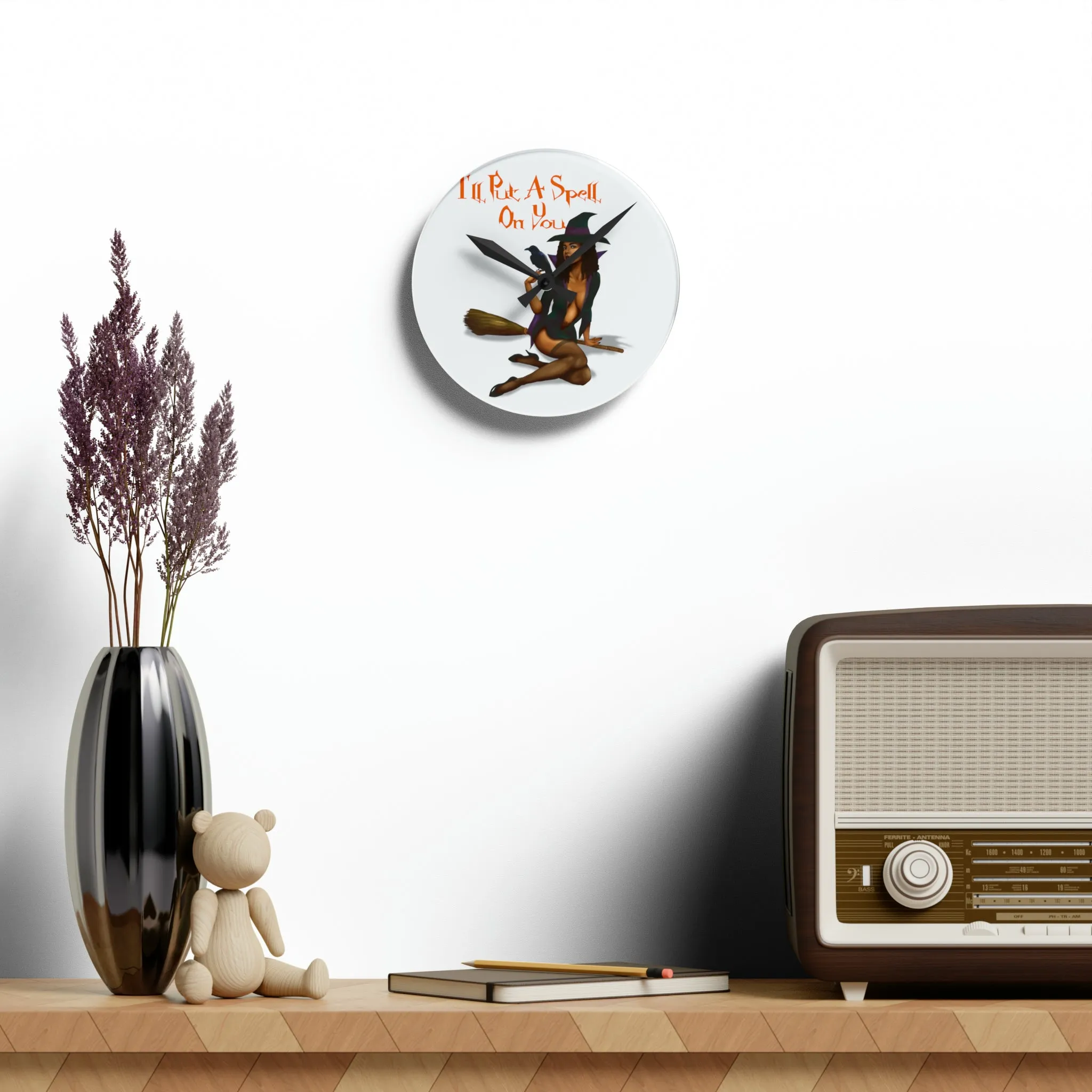 Halloween Acrylic Wall Clock - I'll Put A Spell On You