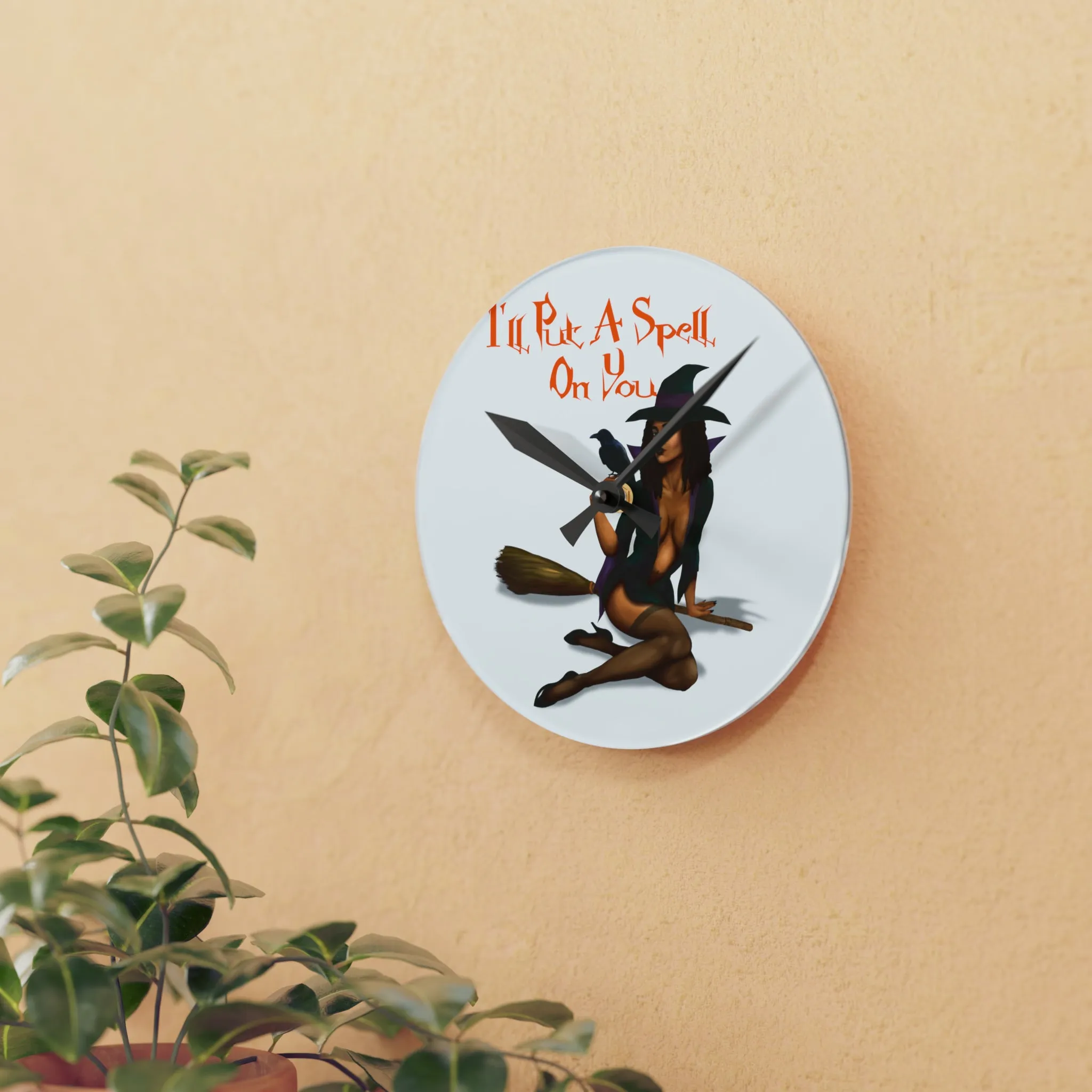 Halloween Acrylic Wall Clock - I'll Put A Spell On You