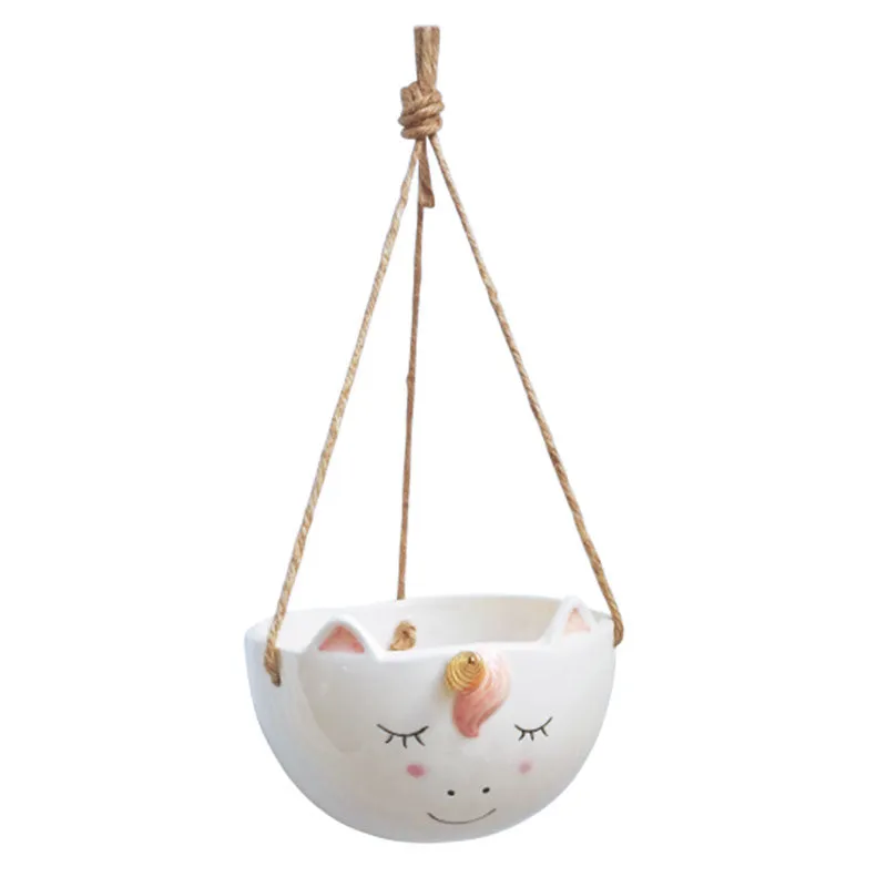 Hanging Unicorn Planter