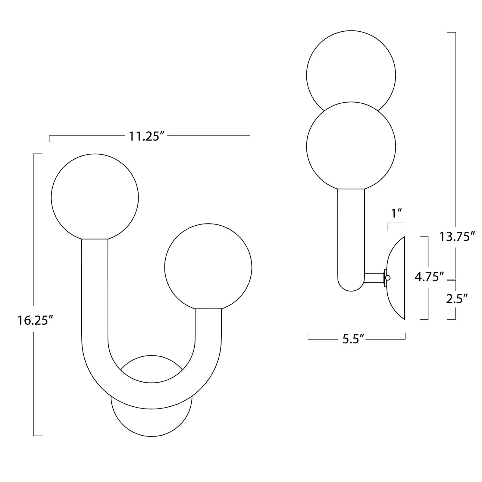 Happy Sconce Right Side (Oil Rubbed Bronze)