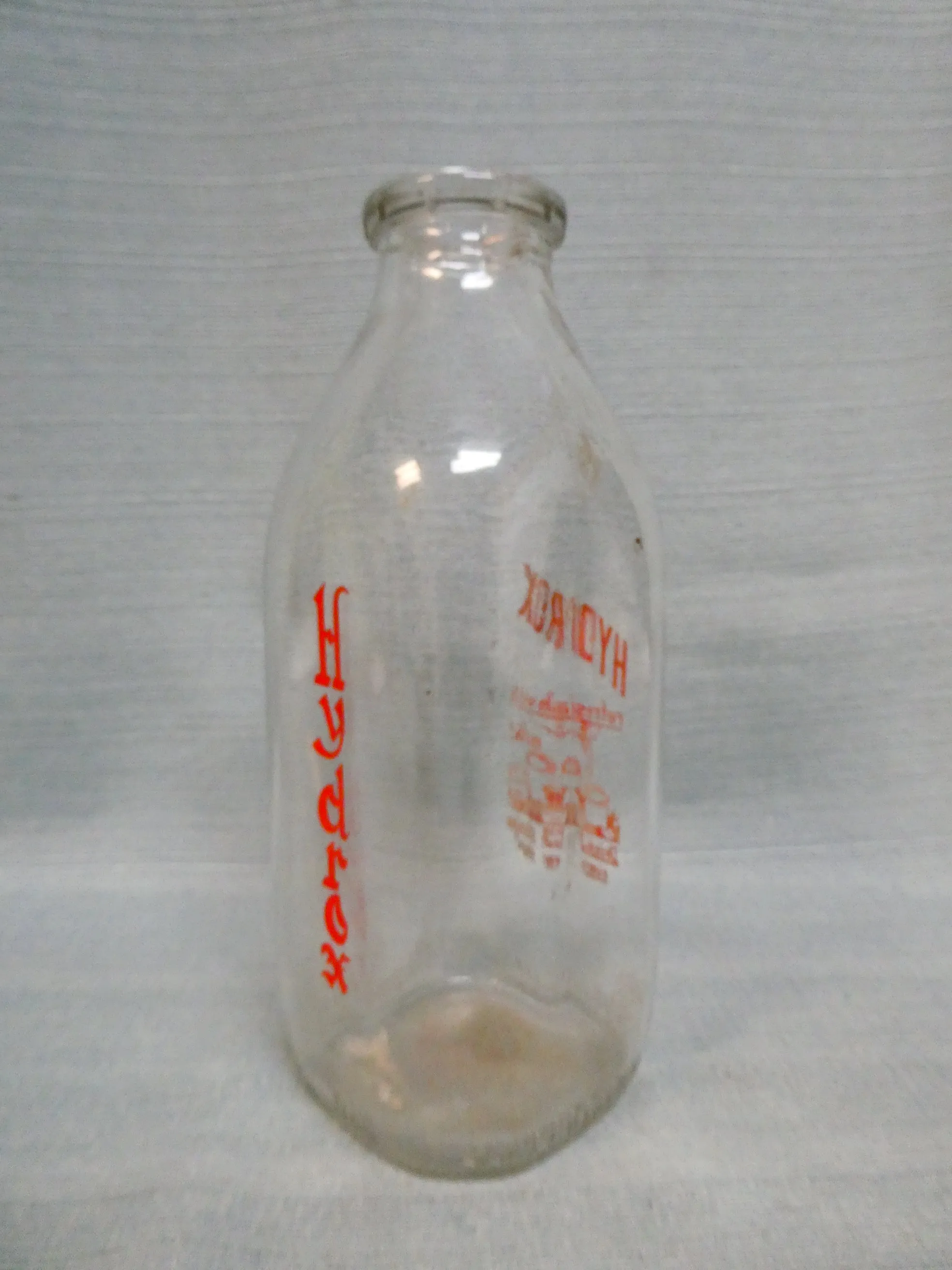 Hydrox Milk Bottle - Good Vintage Condition