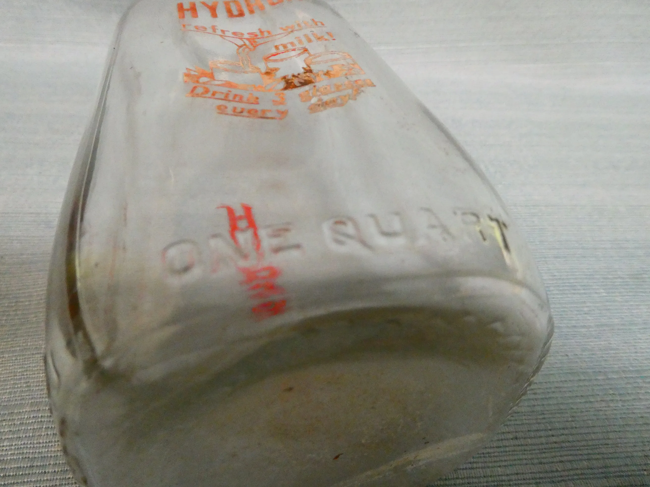 Hydrox Milk Bottle - Good Vintage Condition