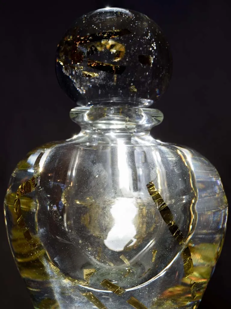 Jean-Claude Novaro lidded flask w/ gold leaf 10¾"