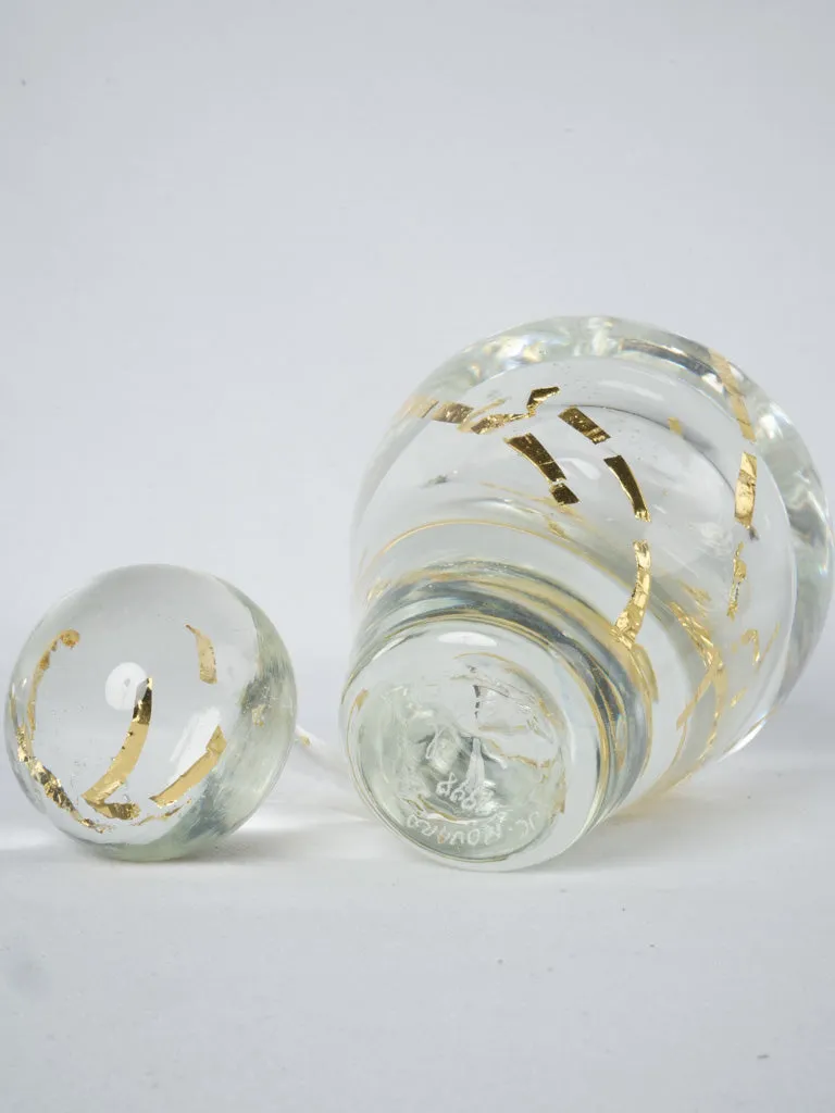 Jean-Claude Novaro lidded flask w/ gold leaf 10¾"