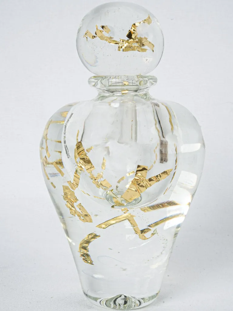 Jean-Claude Novaro lidded flask w/ gold leaf 10¾"