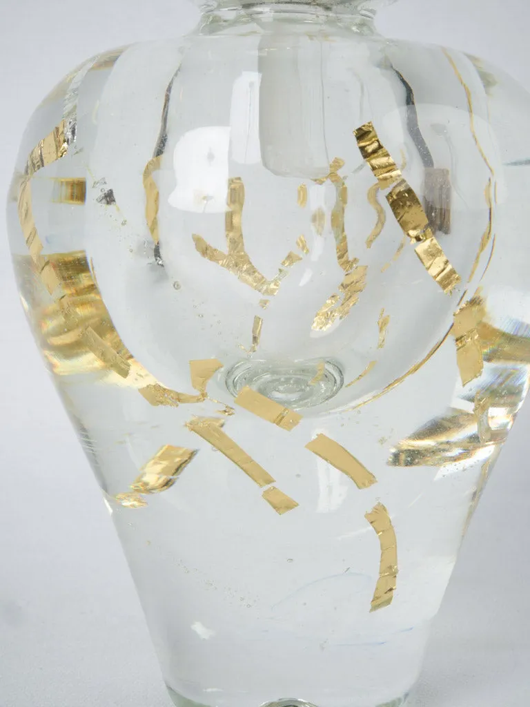 Jean-Claude Novaro lidded flask w/ gold leaf 10¾"