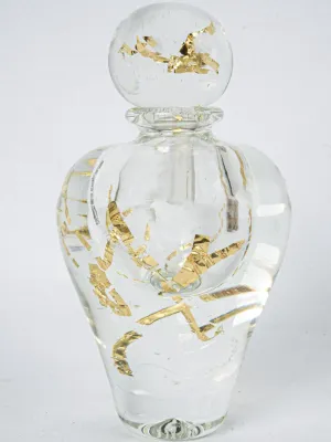 Jean-Claude Novaro lidded flask w/ gold leaf 10¾"